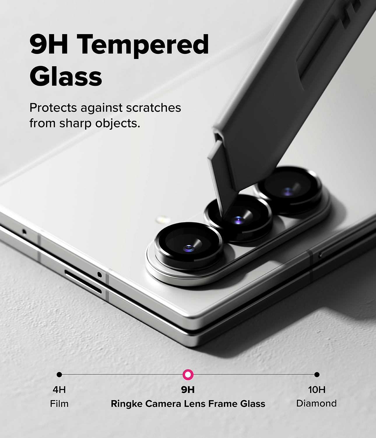 Samsung Galaxy Z Fold 7 2-pack Linsskydd med aluminiumram, Svart