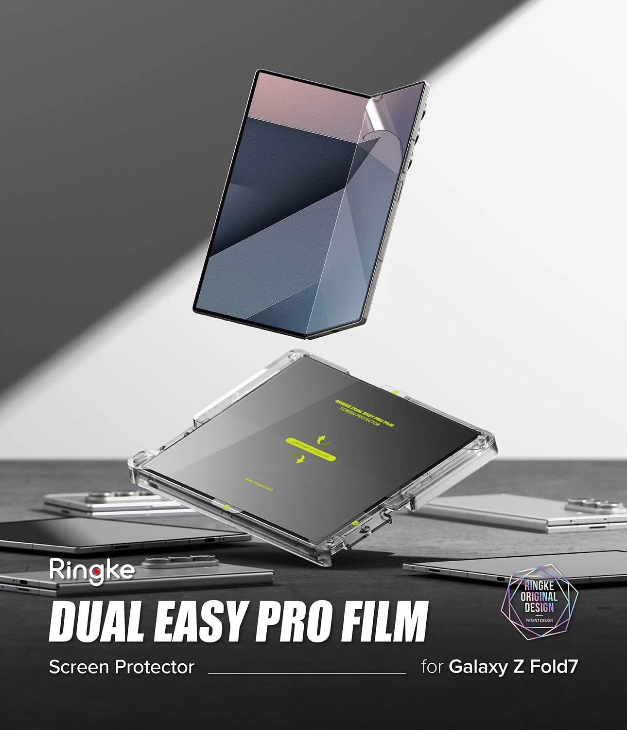 Samsung Galaxy Z Fold 7 Skärmskydd skyddsfilm med installationsram - Dual Easy (2-pack)