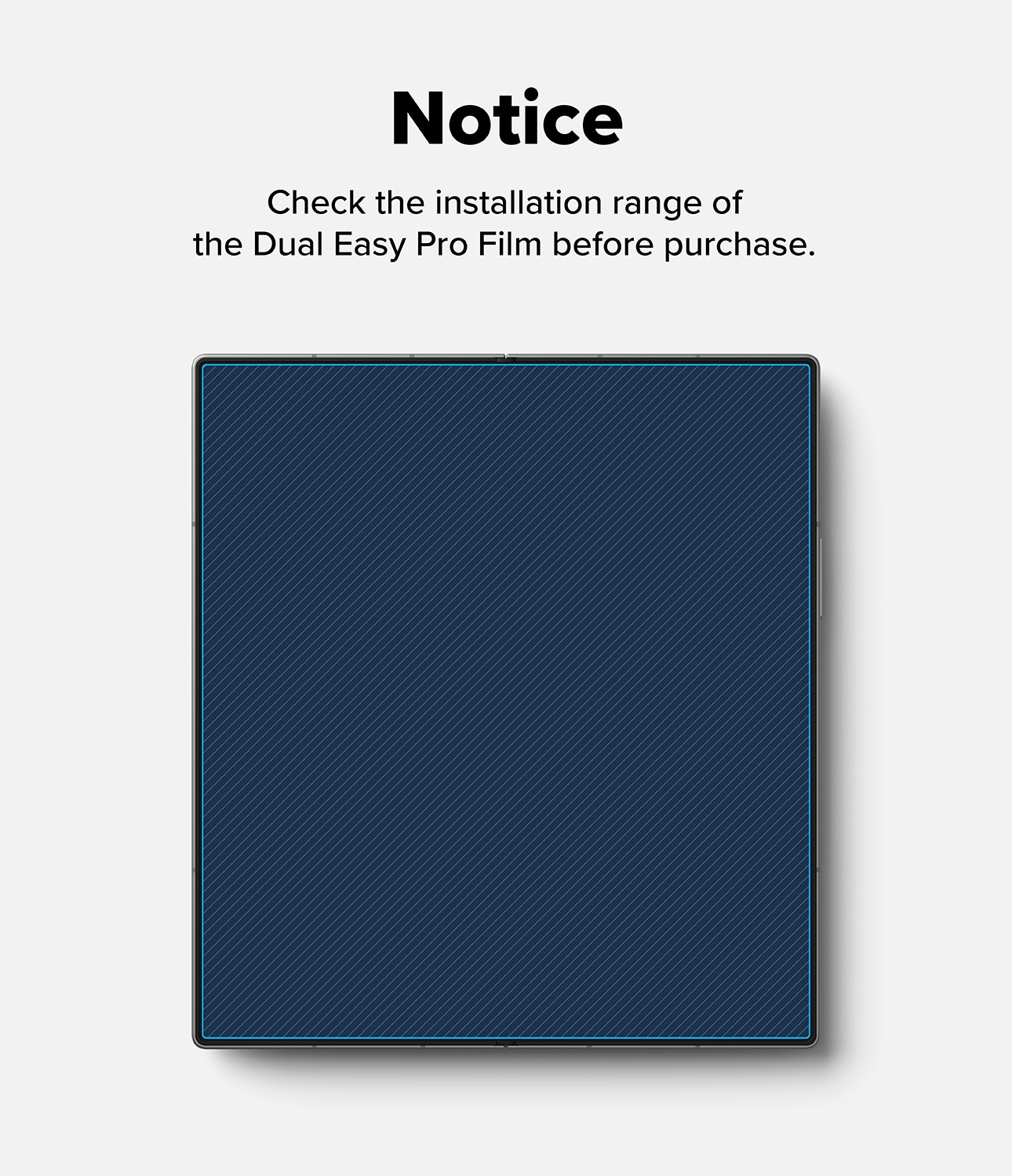 Samsung Galaxy Z Fold 7 Skärmskydd skyddsfilm med installationsram - Dual Easy (2-pack)