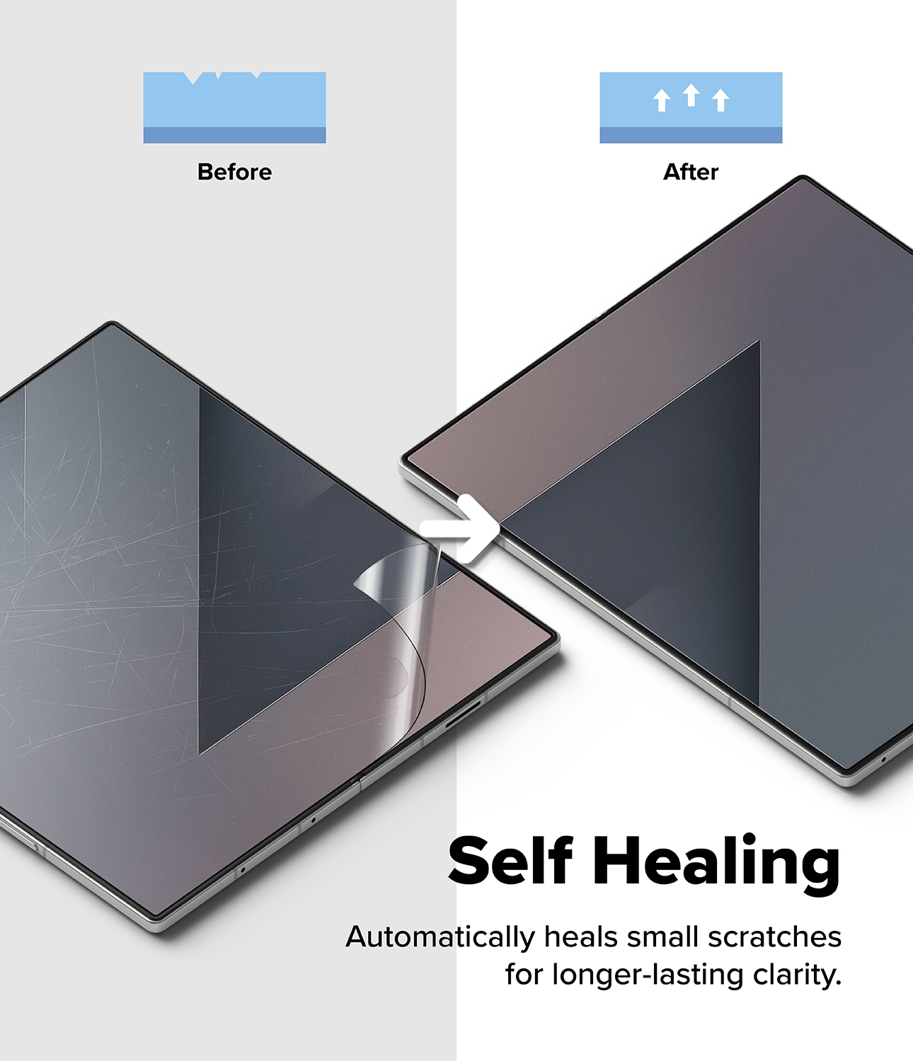 Samsung Galaxy Z Fold 7 Skärmskydd skyddsfilm med installationsram - Dual Easy (2-pack)