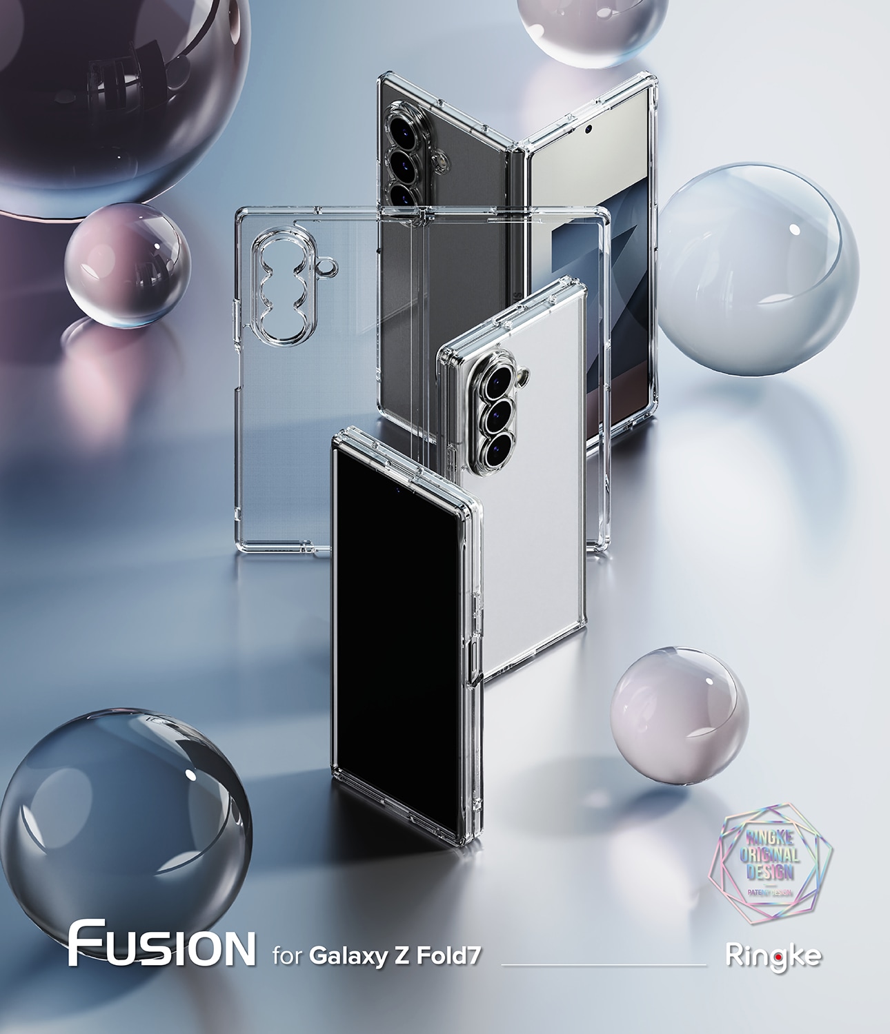 Samsung Galaxy Z Fold 7 Fusion skal, genomskinlig