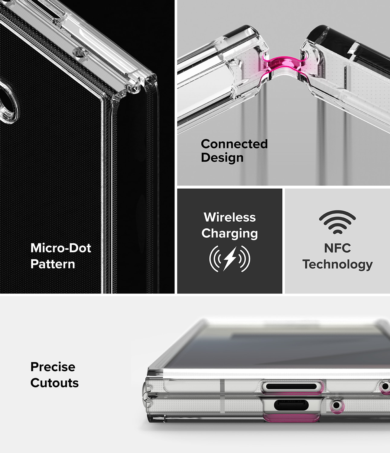 Samsung Galaxy Z Fold 7 Fusion skal, genomskinlig