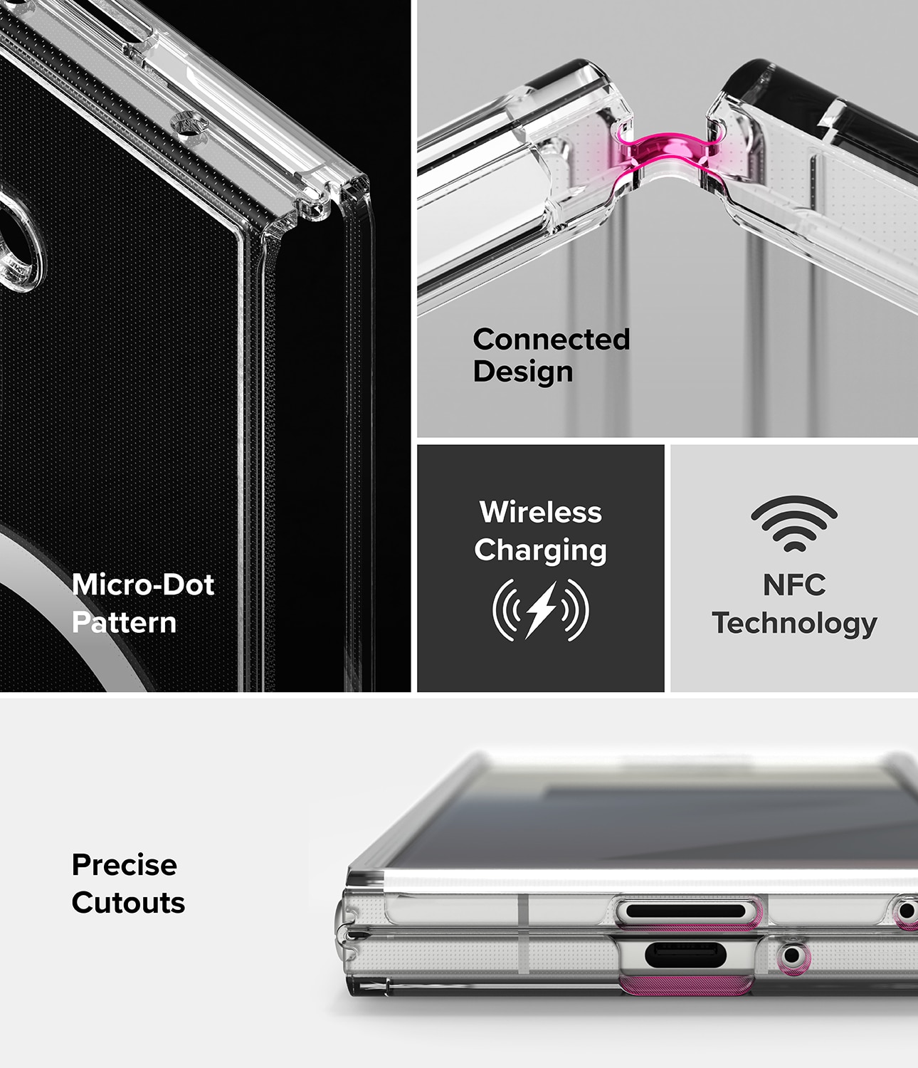Samsung Galaxy Z Fold 7 Fusion MagSafe Skal, Genomskinlig