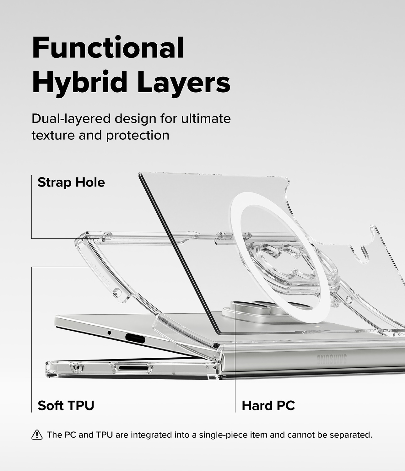 Samsung Galaxy Z Fold 7 Fusion MagSafe Skal, Genomskinlig