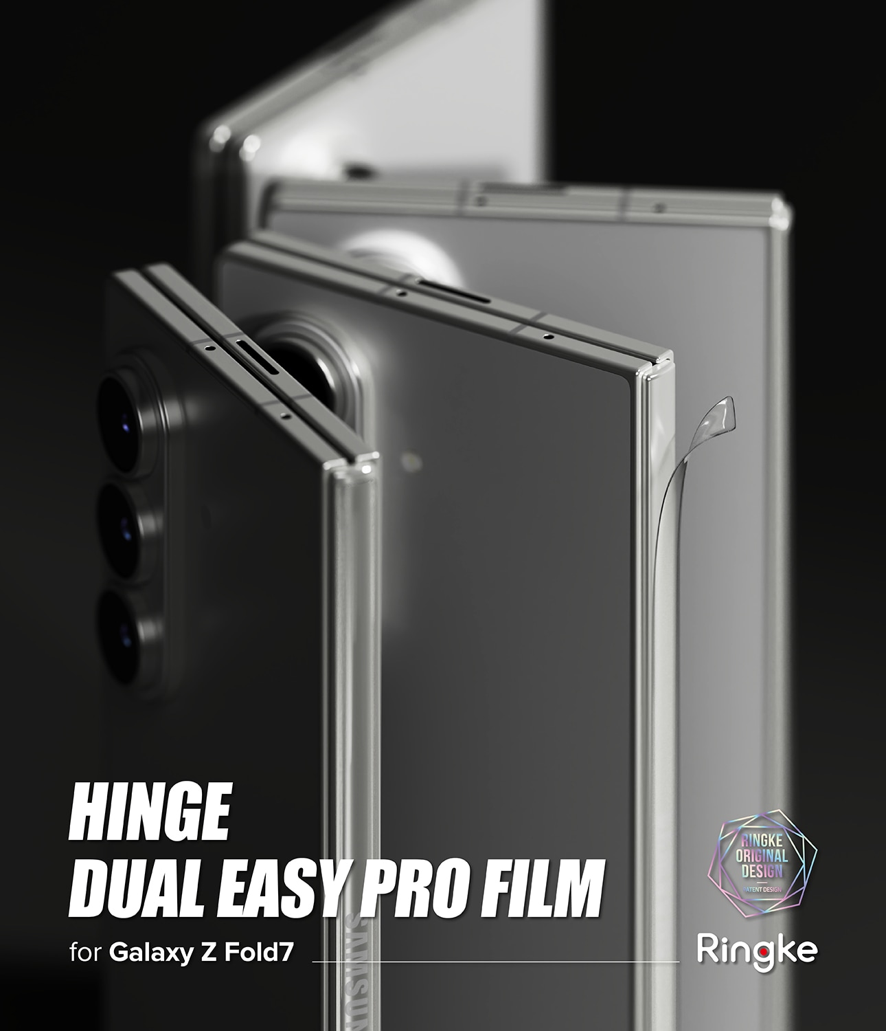 Samsung Galaxy Z Fold 7 Hinge skyddsfilm - Dual Easy (2-pack)