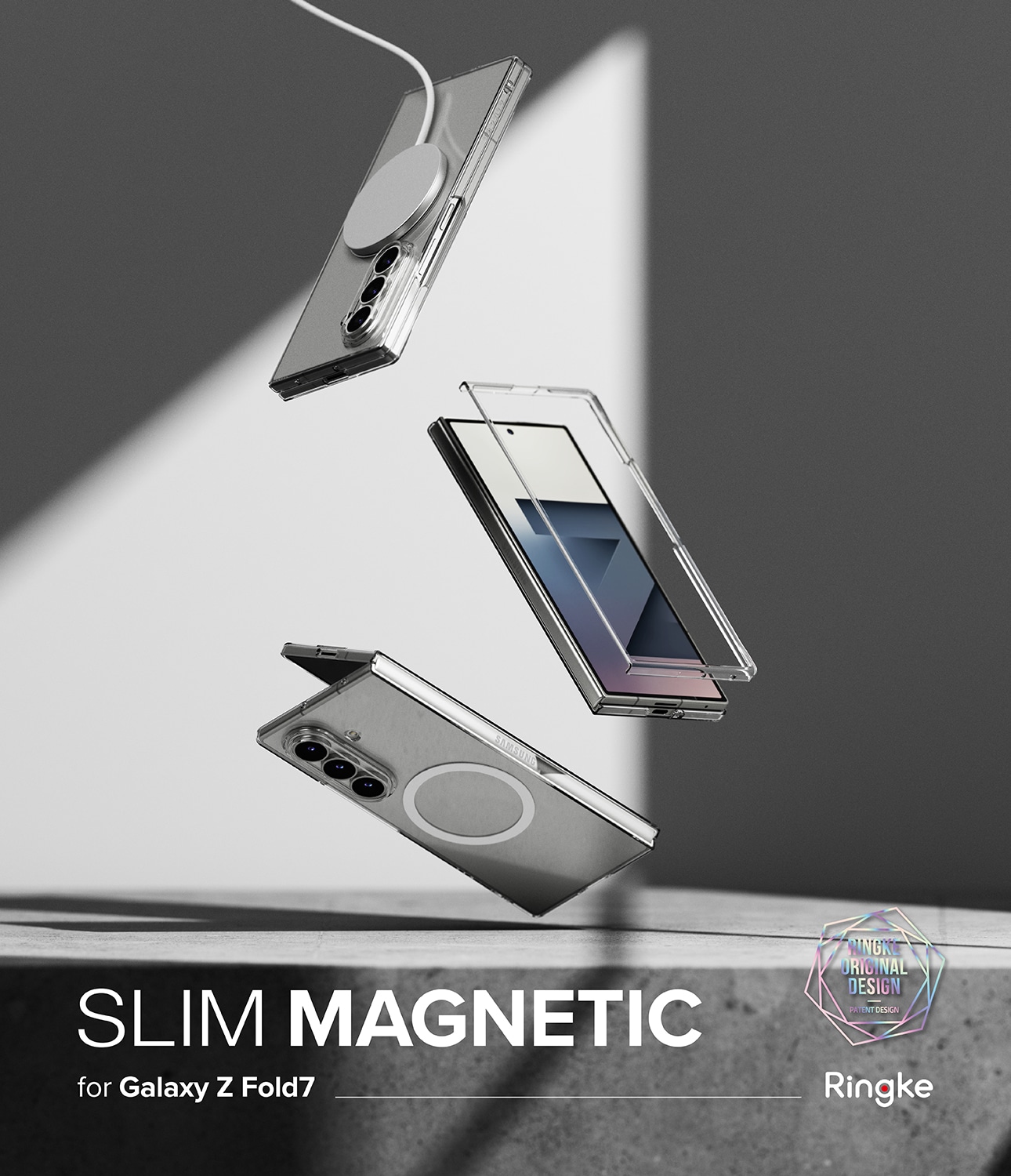 Samsung Galaxy Z Fold 7 Slim Magnetiskt Skal, Transparent