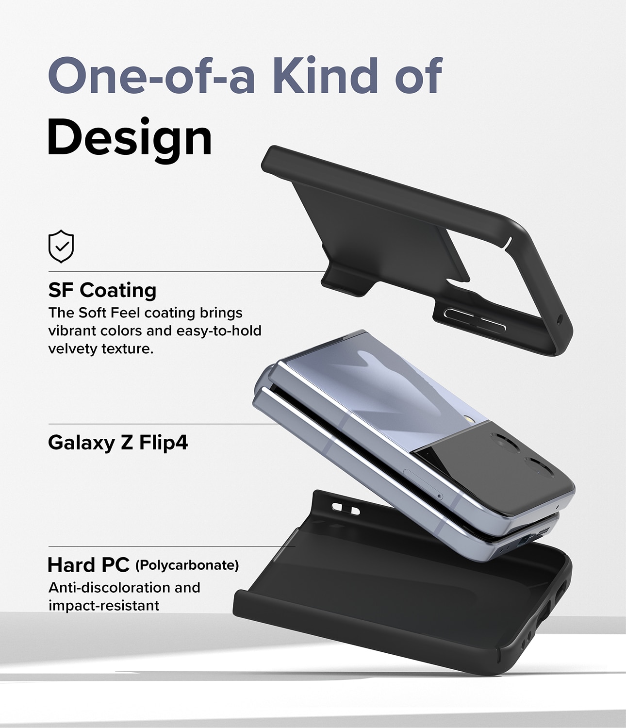 Samsung Galaxy Z Flip 4 Slim Skal, svart