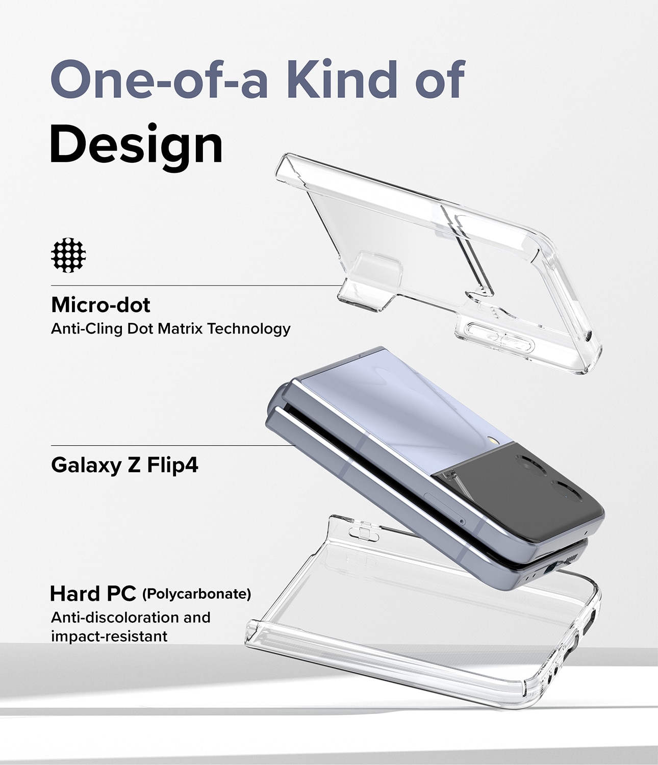 Samsung Galaxy Z Flip 4 Slim Skal, genomskinlig