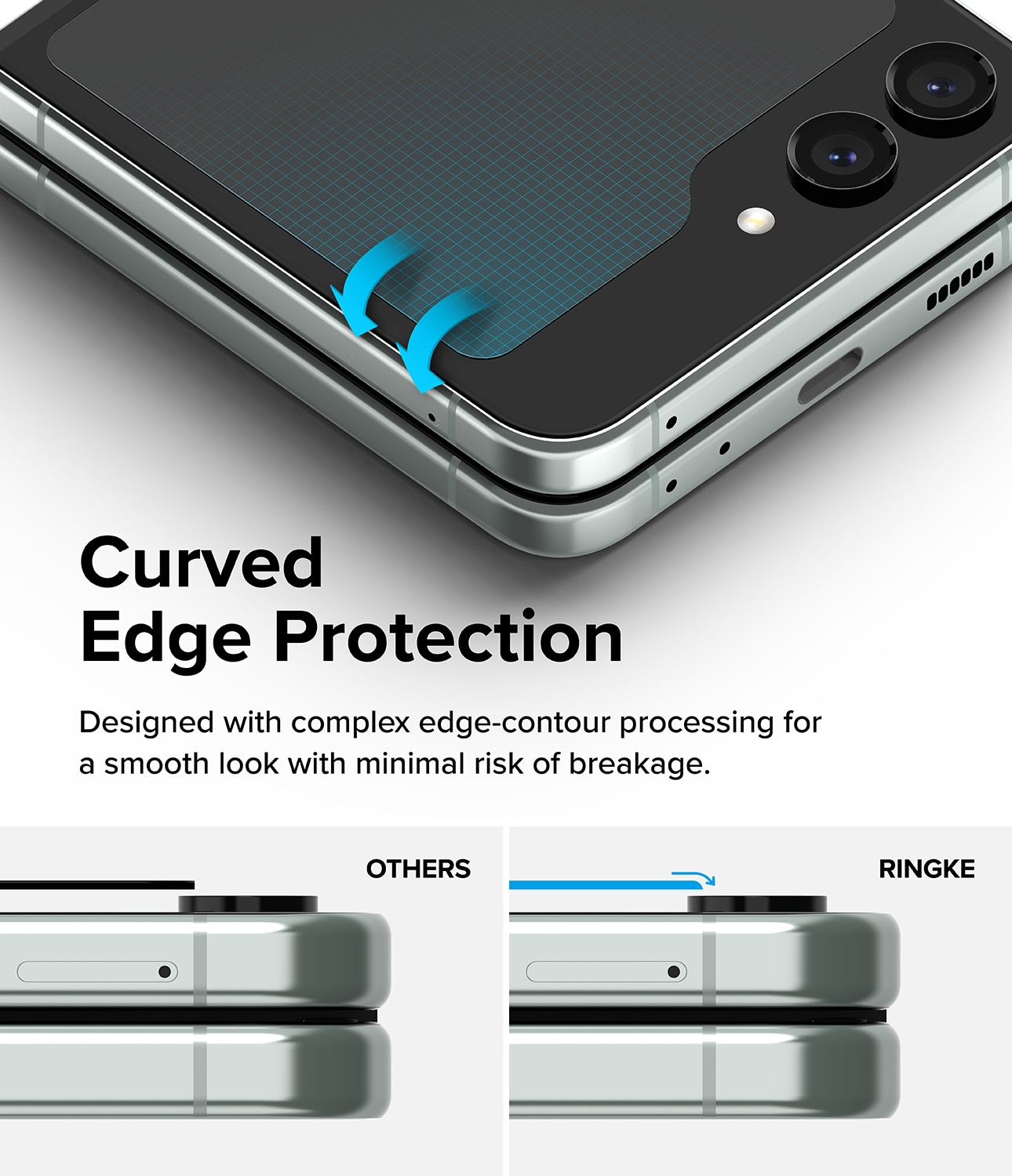 Samsung Galaxy 5 Flip 4 Ytterskärmskydd i glas (2-pack)