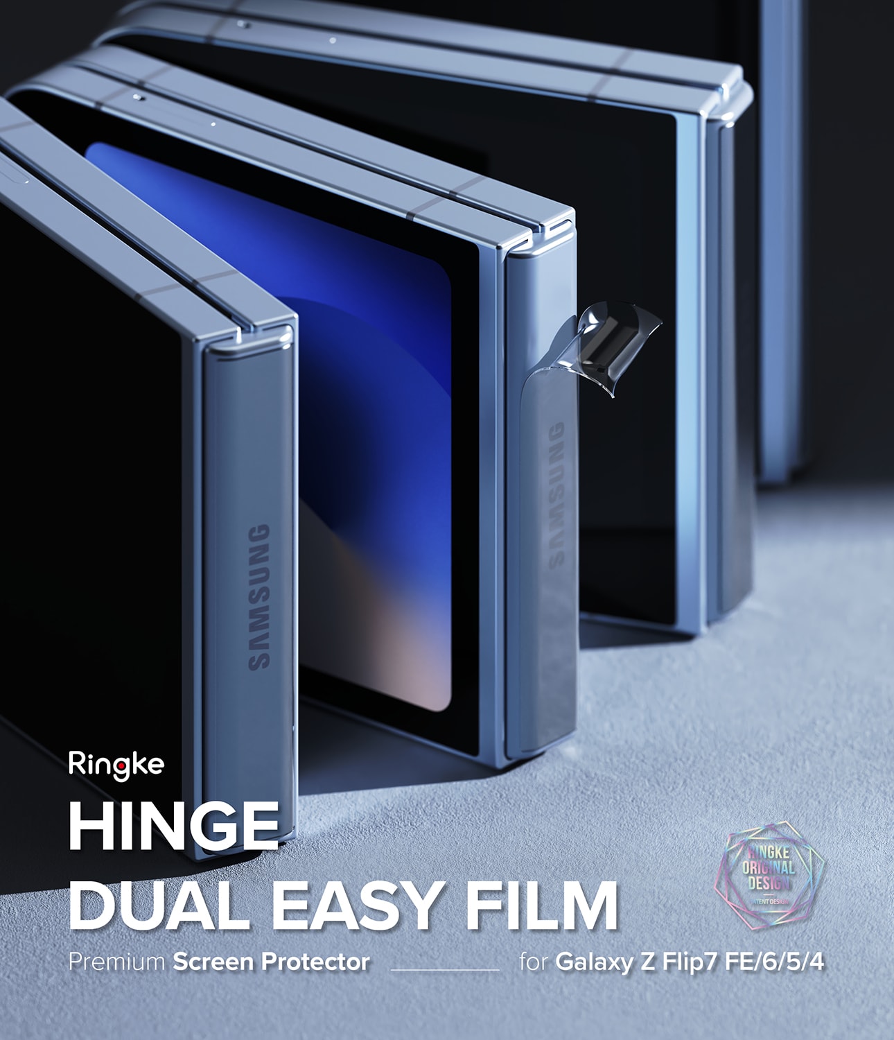 Samsung Galaxy Z Flip 4 Hinge skyddsfilm - Dual Easy (2-pack)