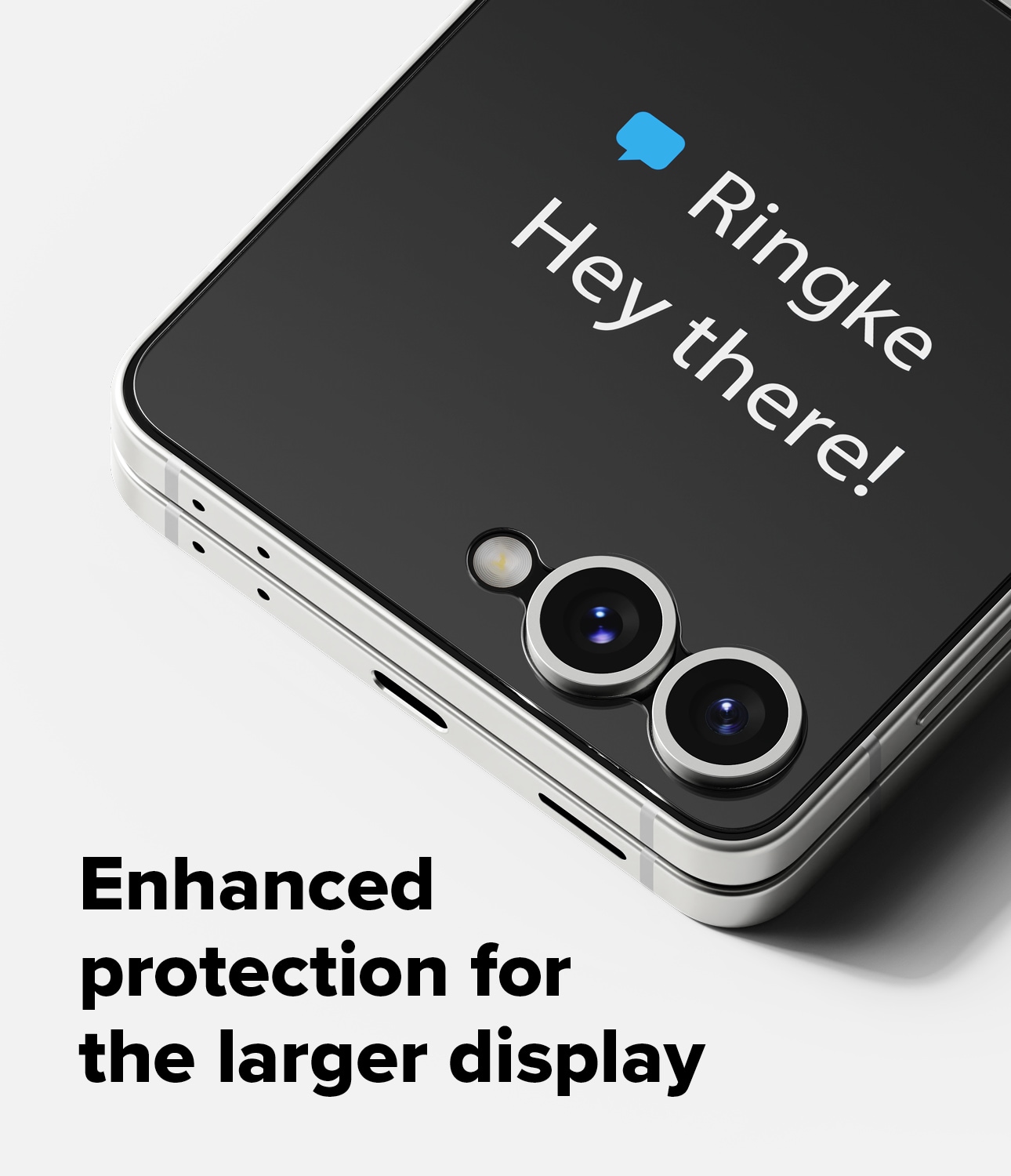 Samsung Galaxy Z Flip 7 Ytterskärmskydd i glas med installationsram (2-pack)