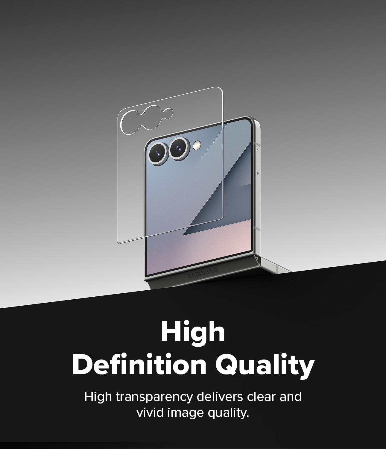Samsung Galaxy Z Flip 7 Ytterskärmskydd i glas med installationsram (2-pack)