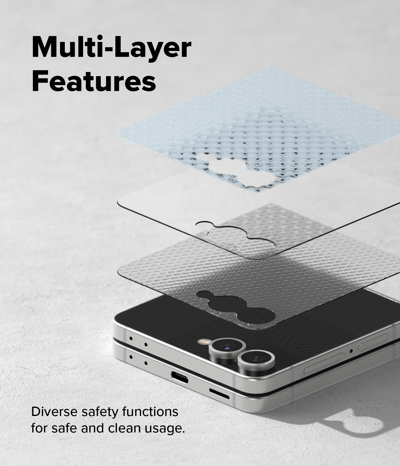 Samsung Galaxy Z Flip 7 Ytterskärmskydd i glas med installationsram (2-pack)