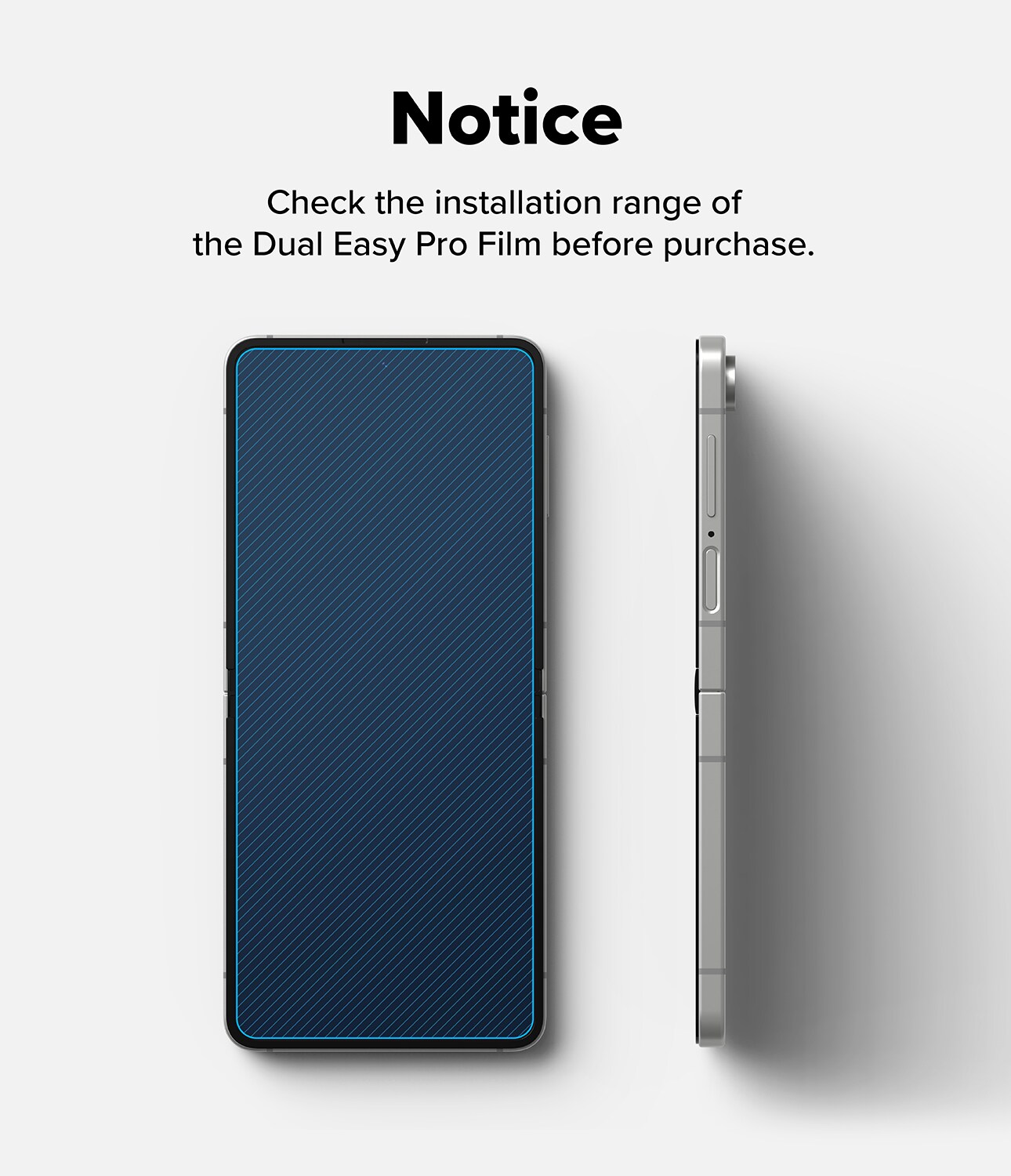 Samsung Galaxy Z Flip 7 Skärmskydd skyddsfilm med installationsram - Dual Easy (2-pack)