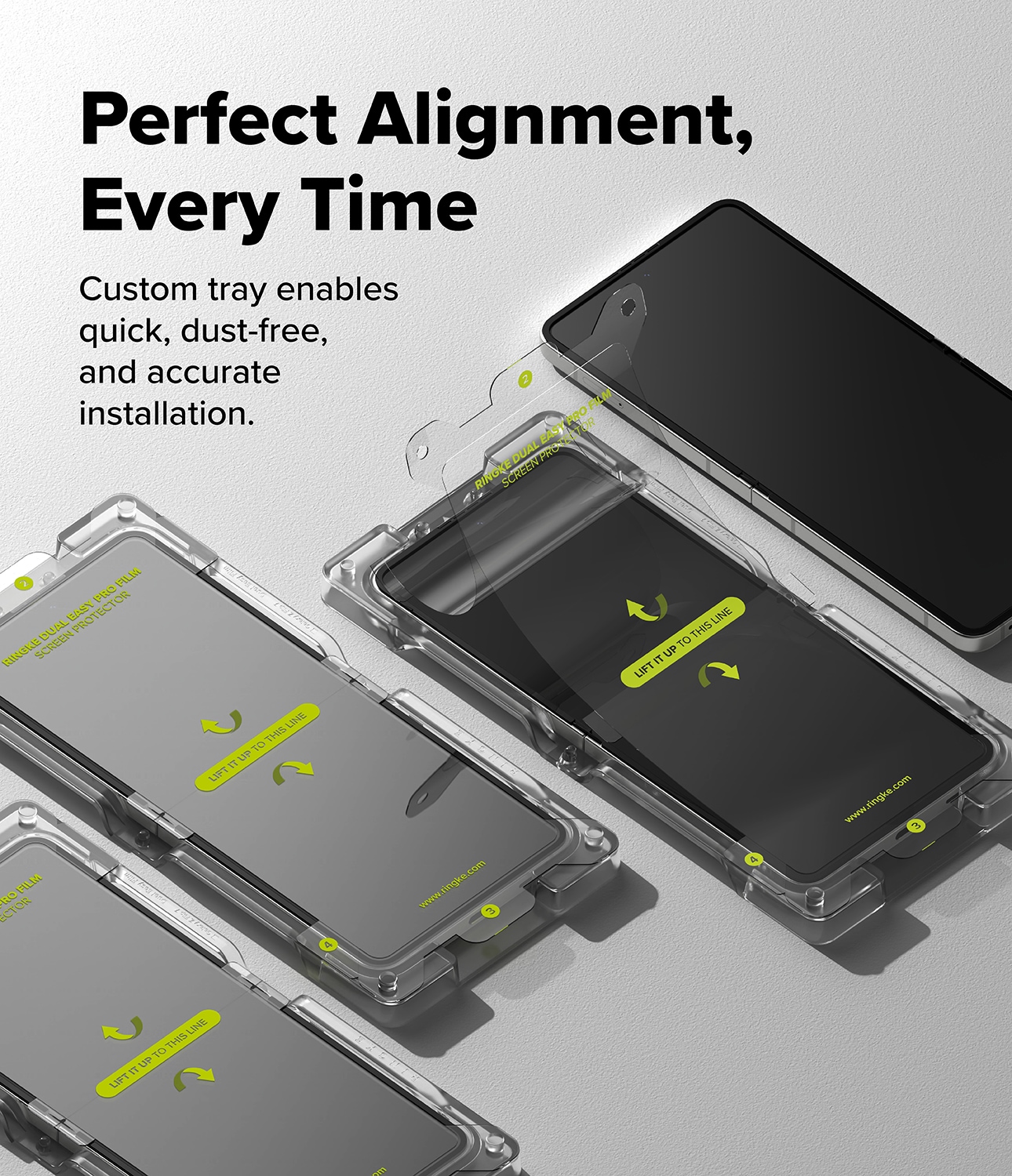 Samsung Galaxy Z Flip 7 Skärmskydd skyddsfilm med installationsram - Dual Easy (2-pack)
