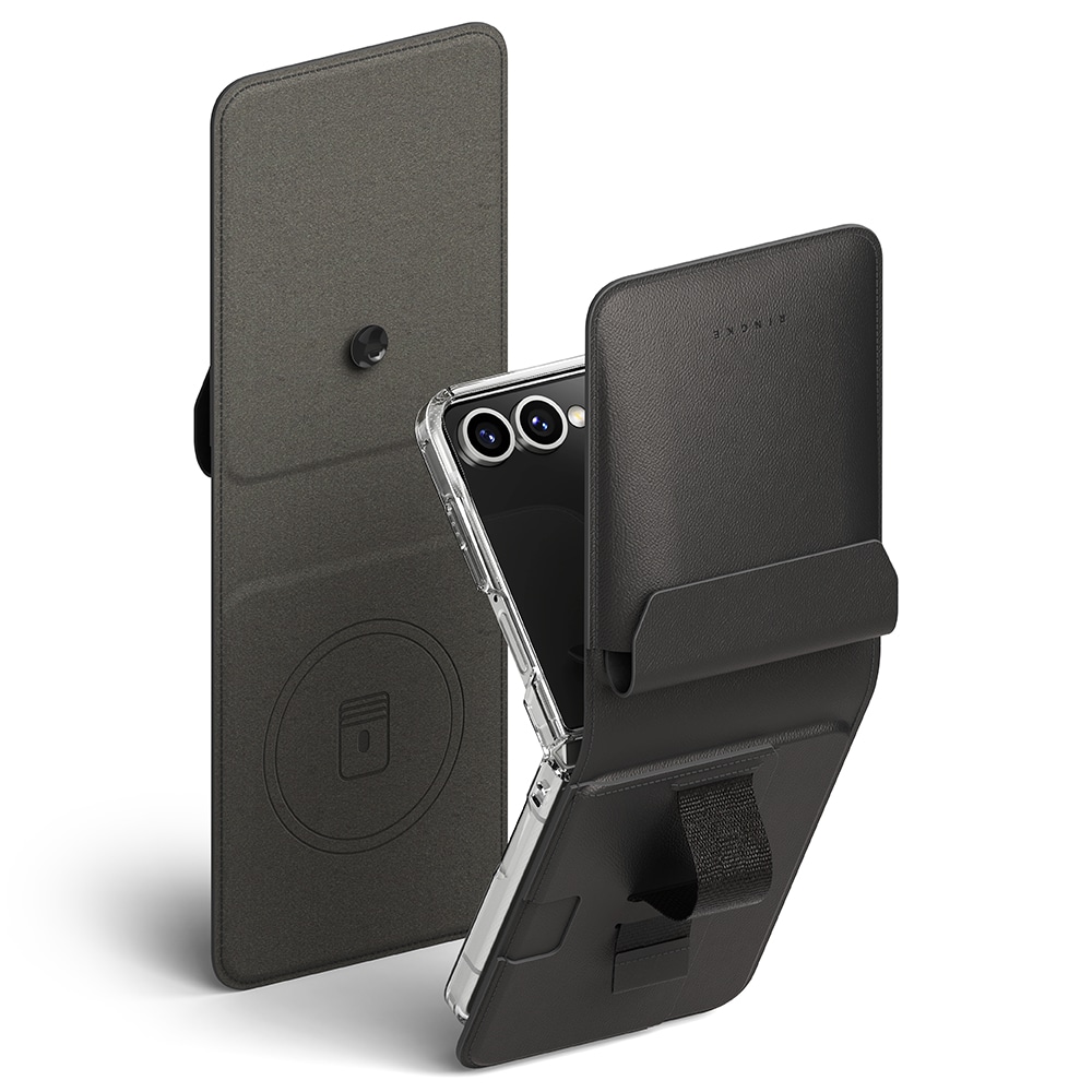 Samsung Galaxy Z Flip 7 Folio Grip Wallet Magnetic, svart