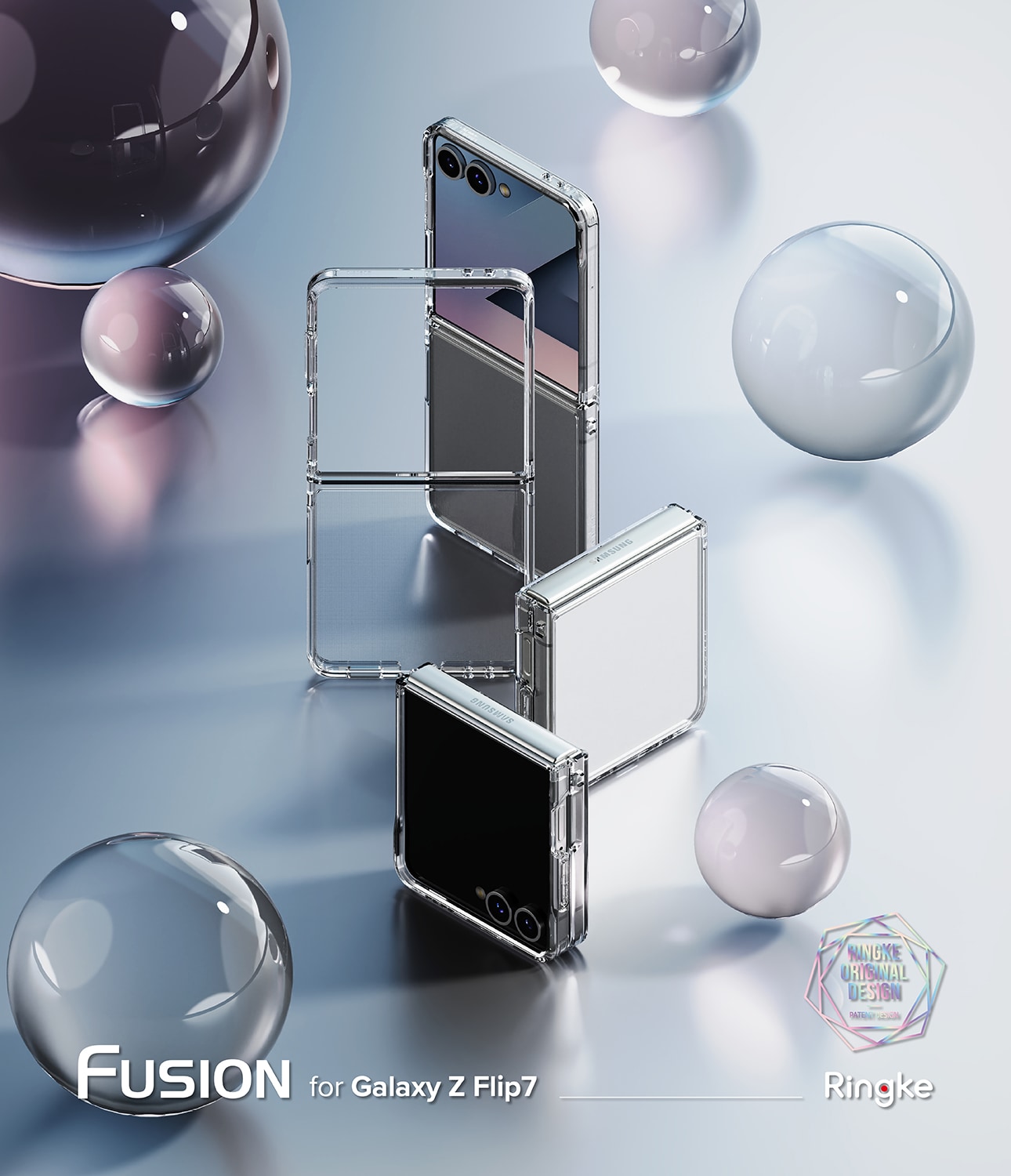 Samsung Galaxy Z Flip 7 Fusion skal, genomskinlig