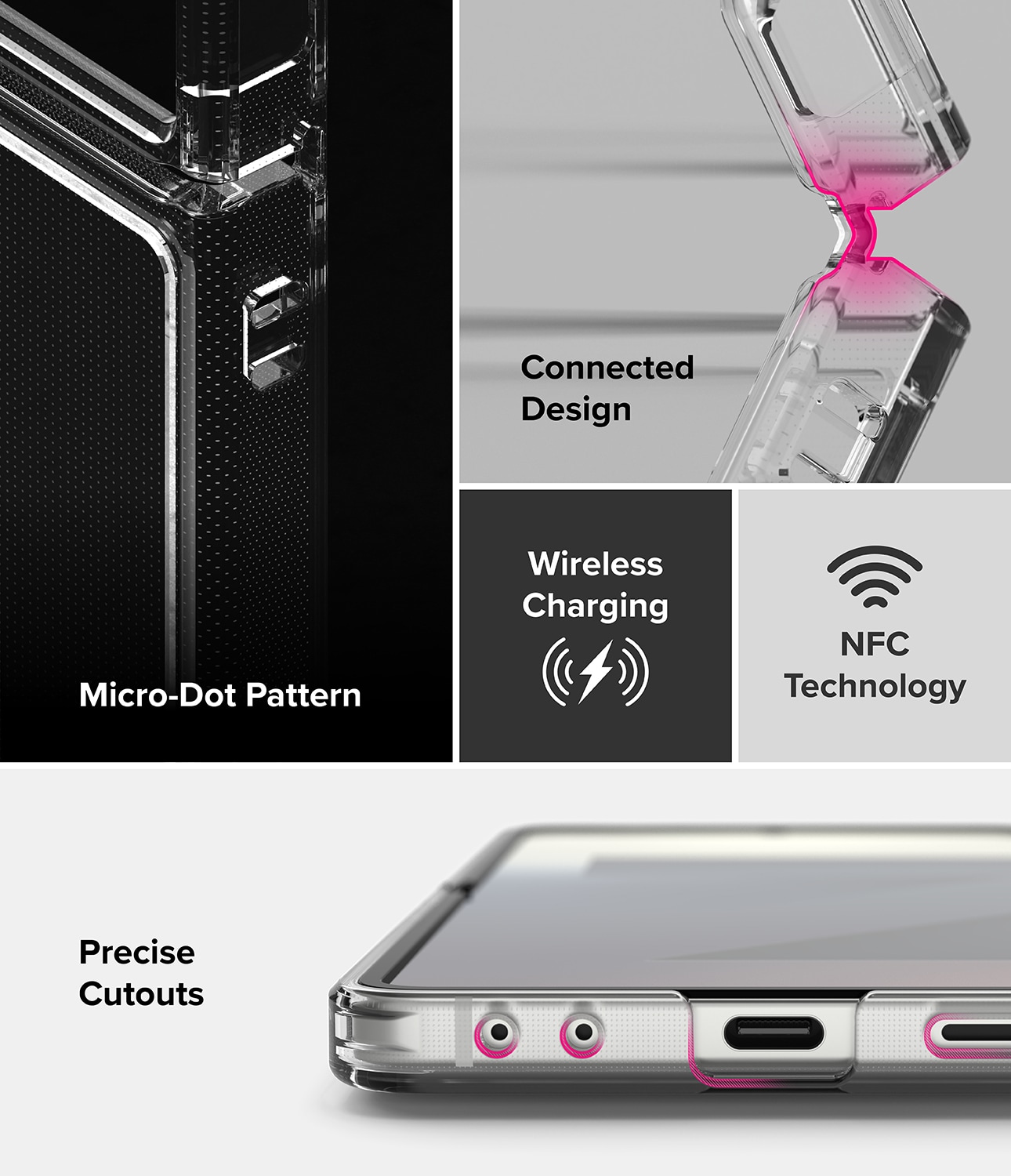 Samsung Galaxy Z Flip 7 Fusion skal, genomskinlig