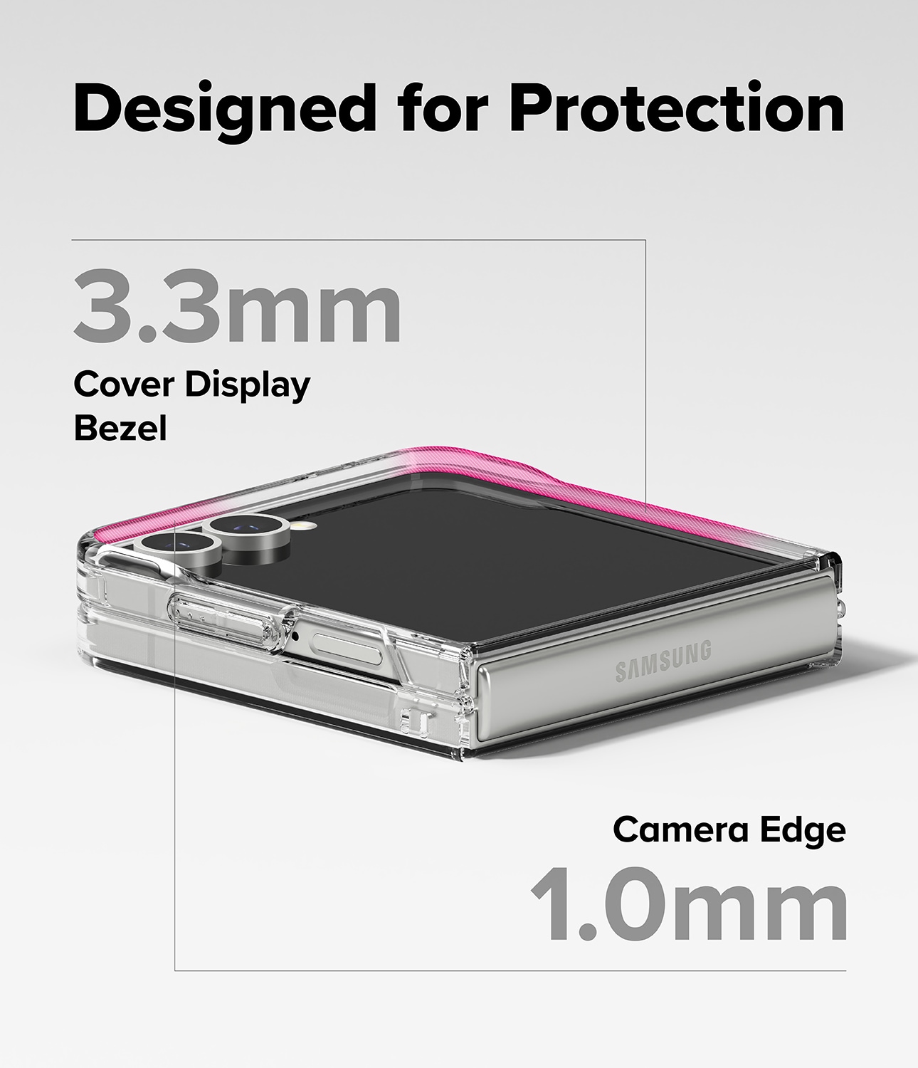 Samsung Galaxy Z Flip 7 Fusion skal, genomskinlig