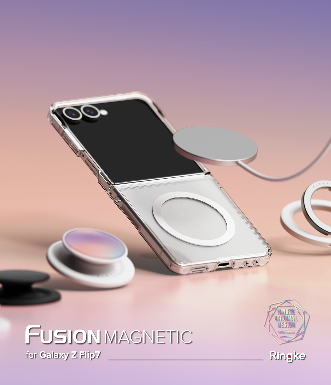 Samsung Galaxy Z Flip 7 Fusion MagSafe Skal, genomskinlig