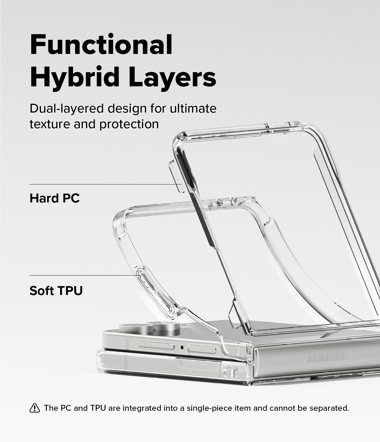 Samsung Galaxy Z Flip 7 Fusion MagSafe Skal, genomskinlig