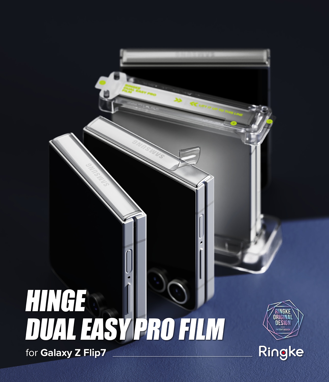 Samsung Galaxy Z Flip 7 Hinge skyddsfilm - Dual Easy (2-pack)