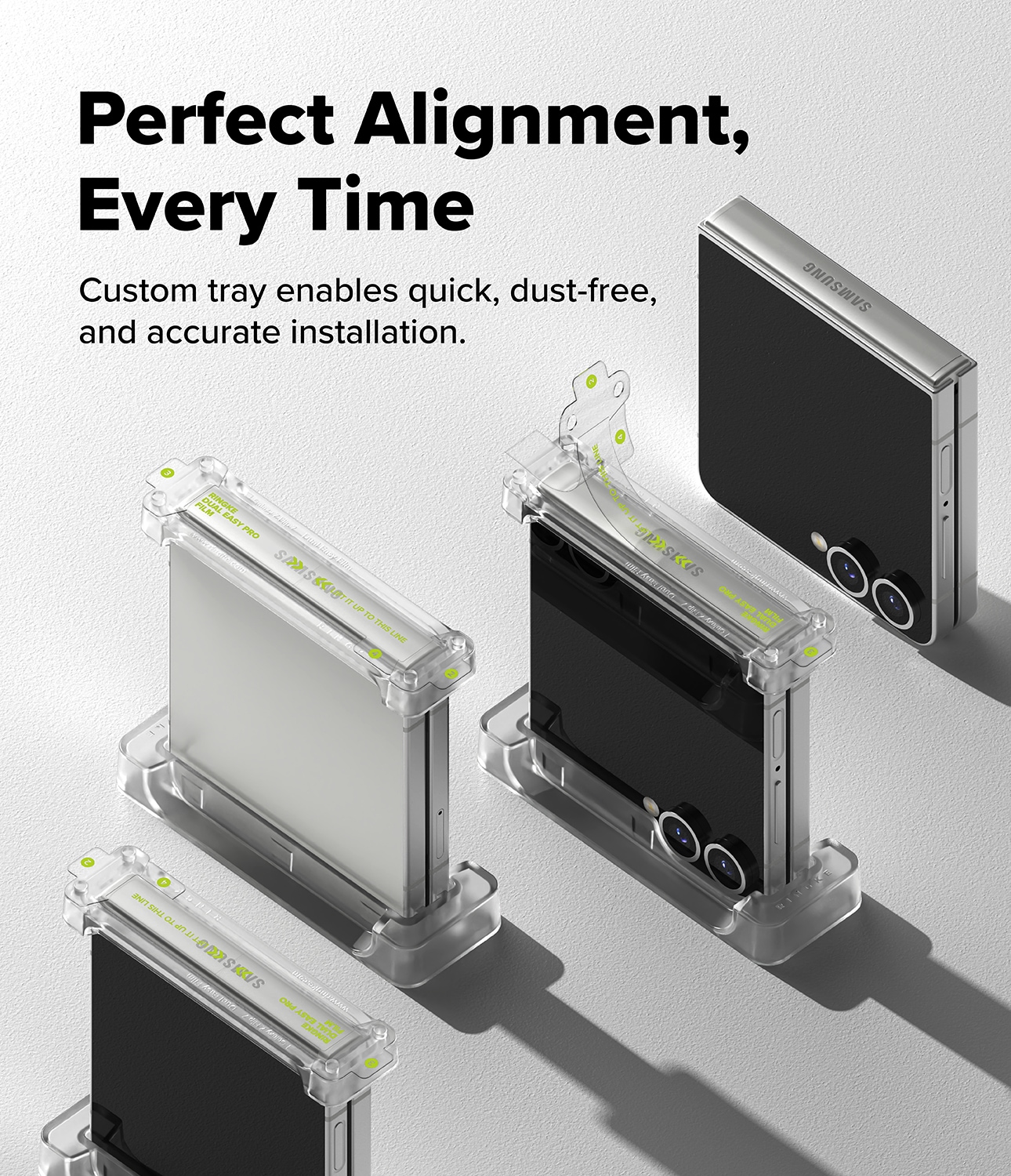 Samsung Galaxy Z Flip 7 Hinge skyddsfilm - Dual Easy (2-pack)