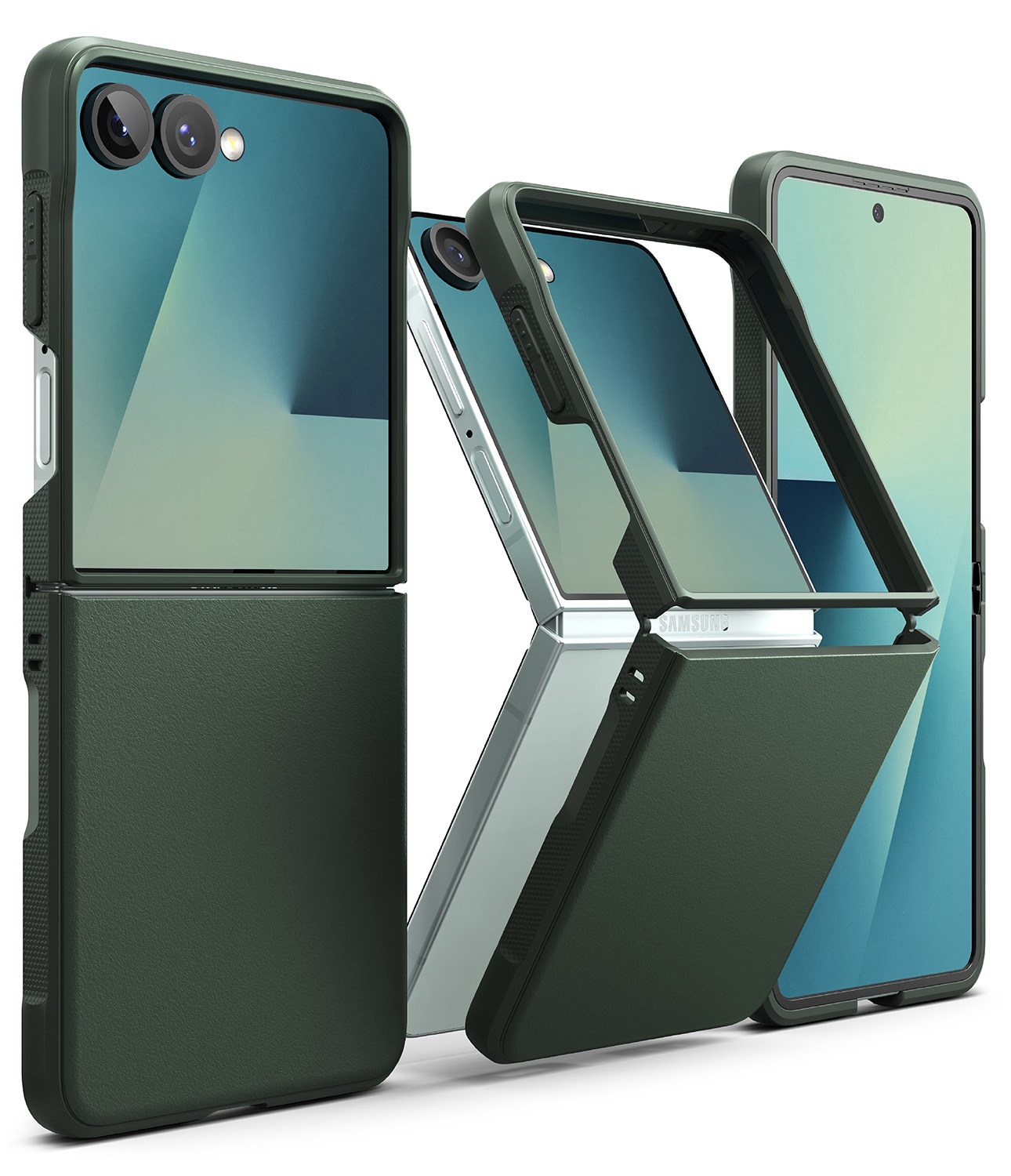 Samsung Galaxy Z Flip 7 Onyx Skal, Dark Green