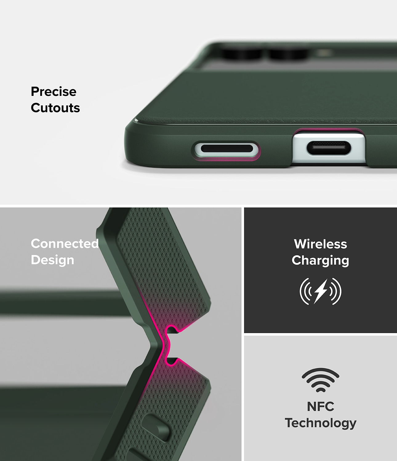 Samsung Galaxy Z Flip 7 Onyx Skal, Dark Green
