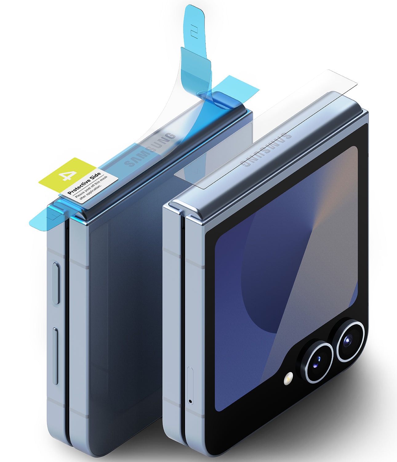Samsung Galaxy Z Flip 4 Hinge skyddsfilm - Dual Easy (2-pack)