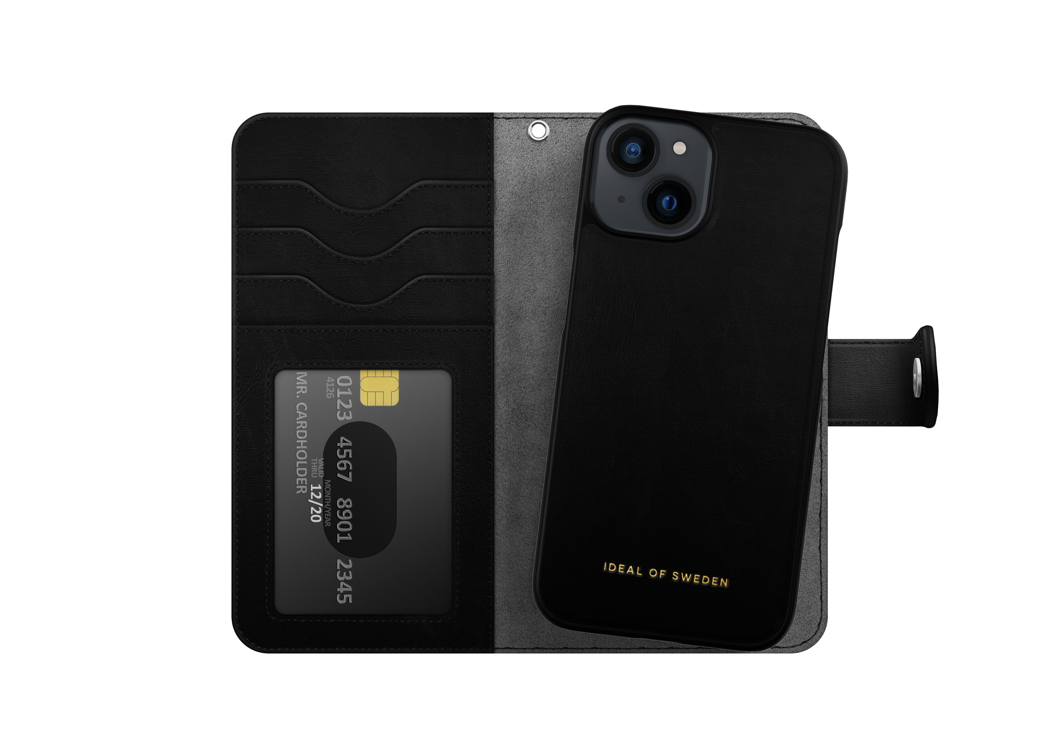 iPhone 13 Plånboksfodral Magnet Wallet+, svart