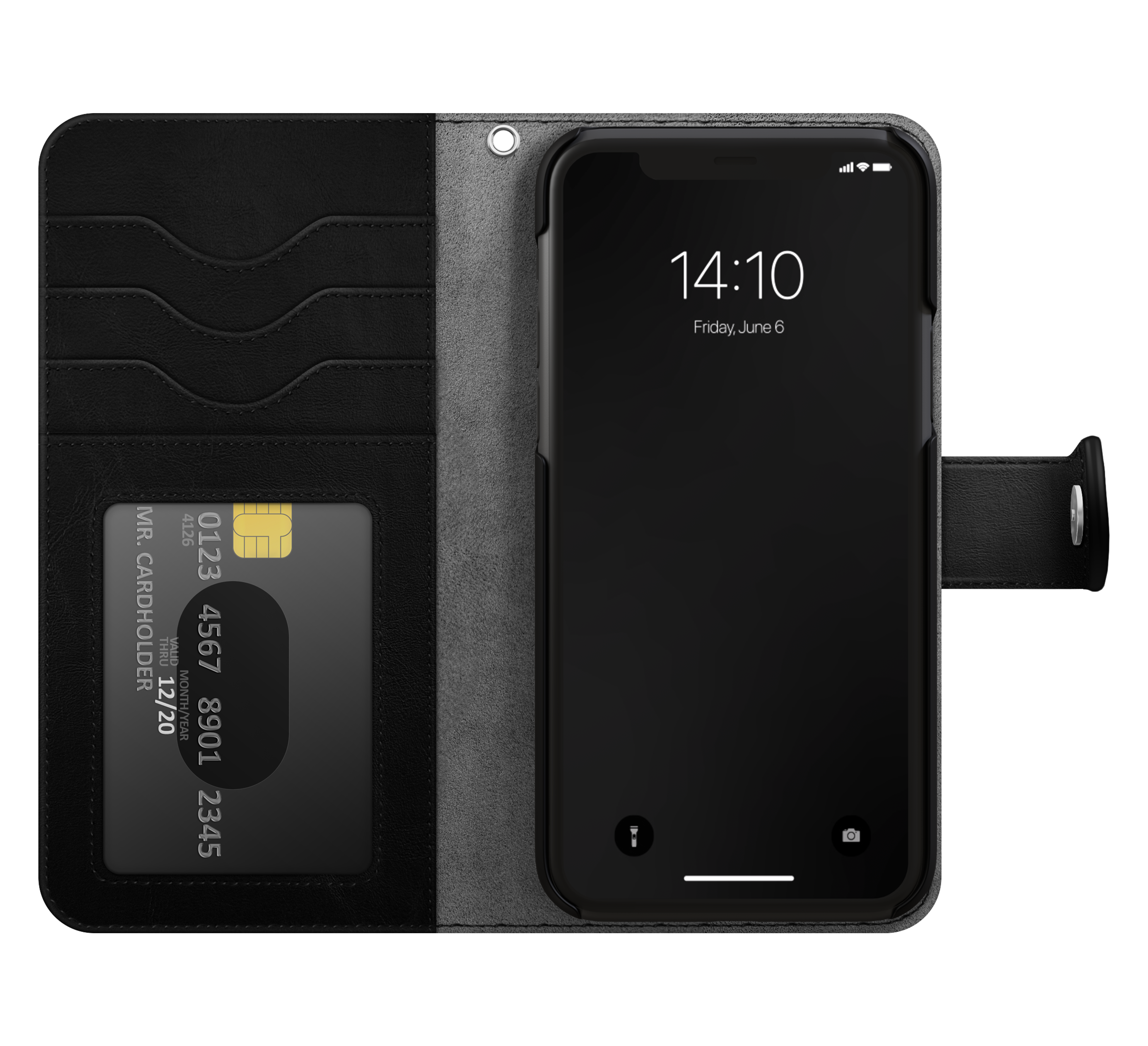 iPhone 14 Pro Plånboksfodral Magnet Wallet+, svart