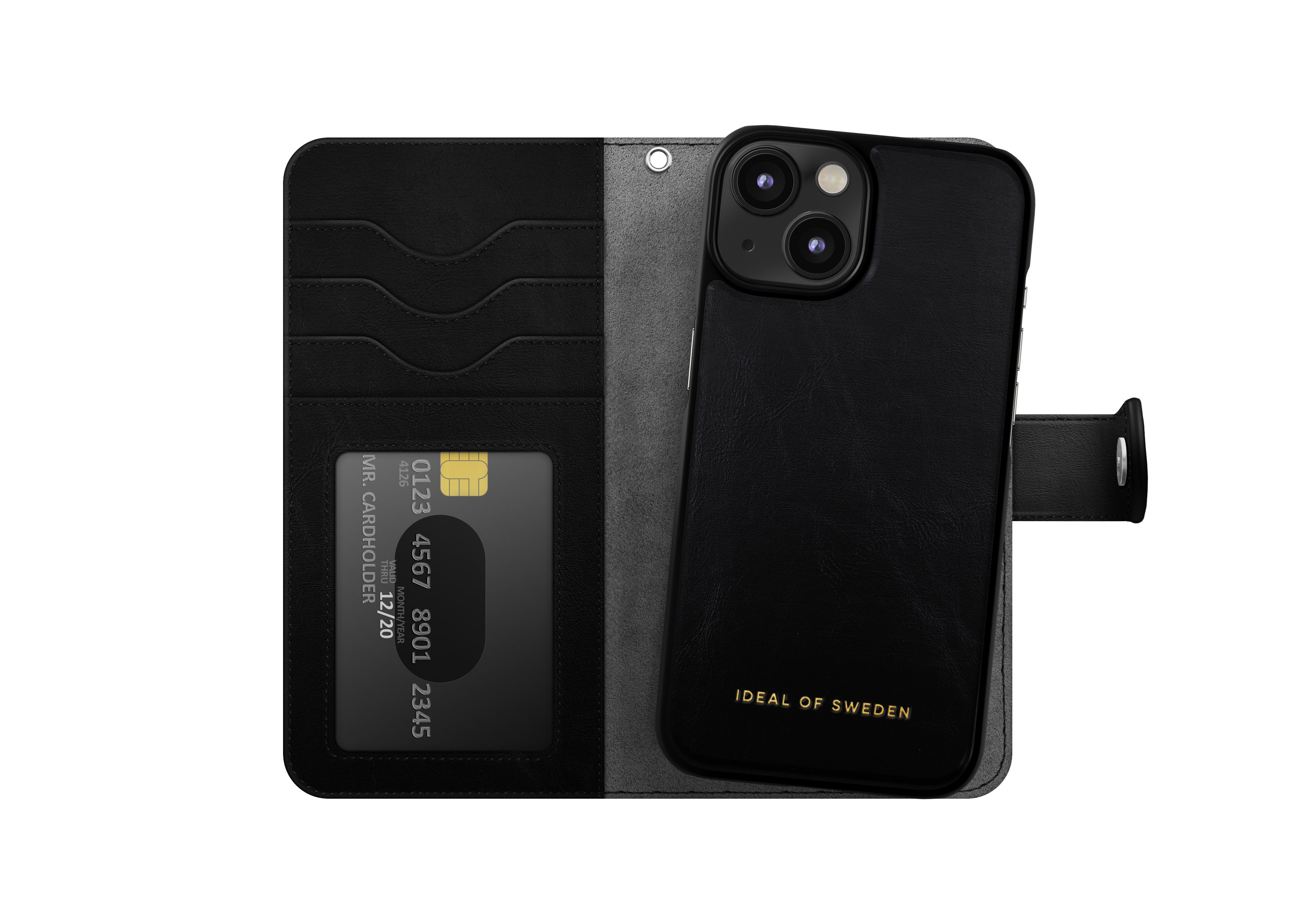 iPhone 14 Plånboksfodral Magnet Wallet+, svart