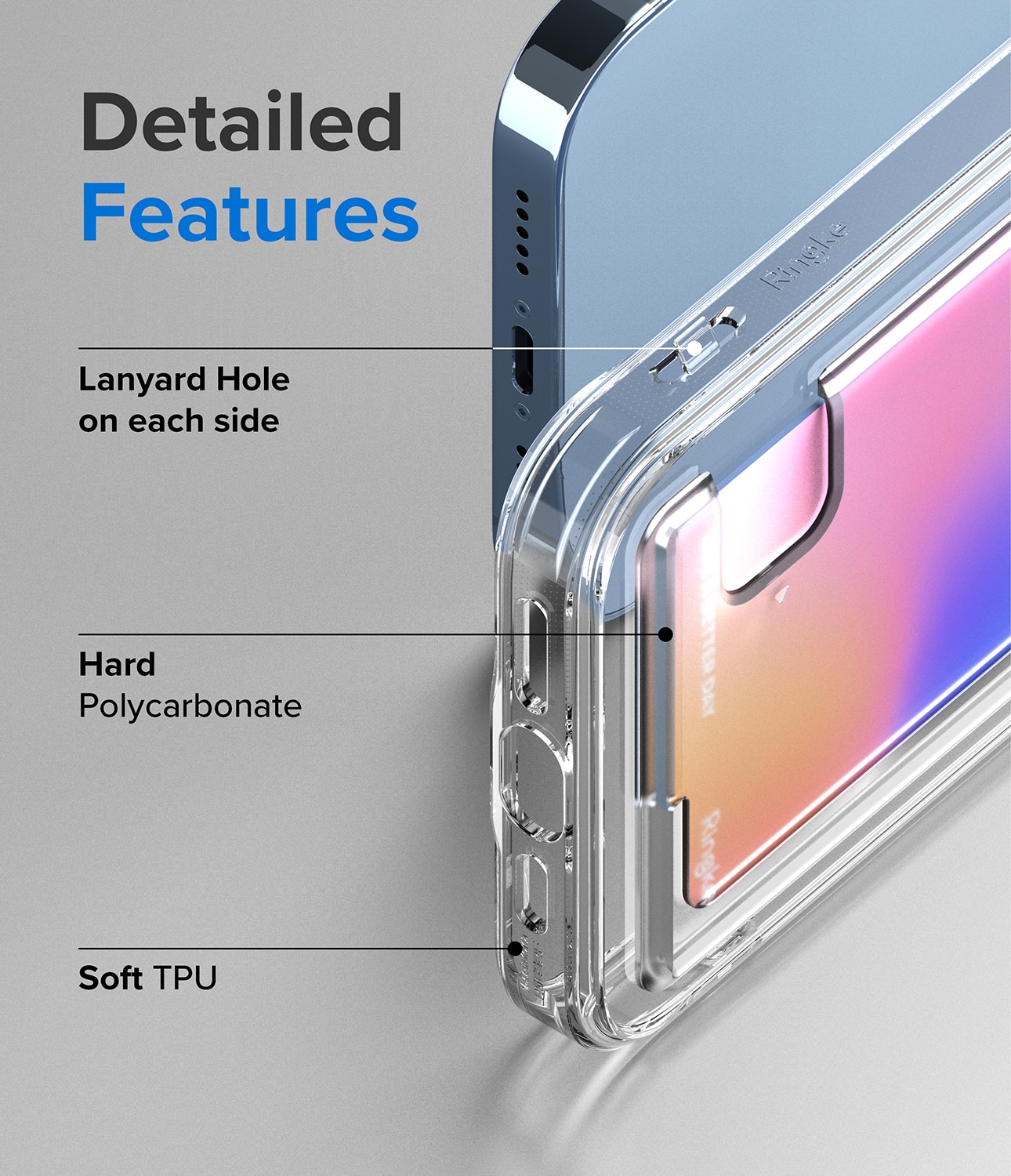 iPhone 13 Pro Fusion Skal med kortfack, genomskinlig