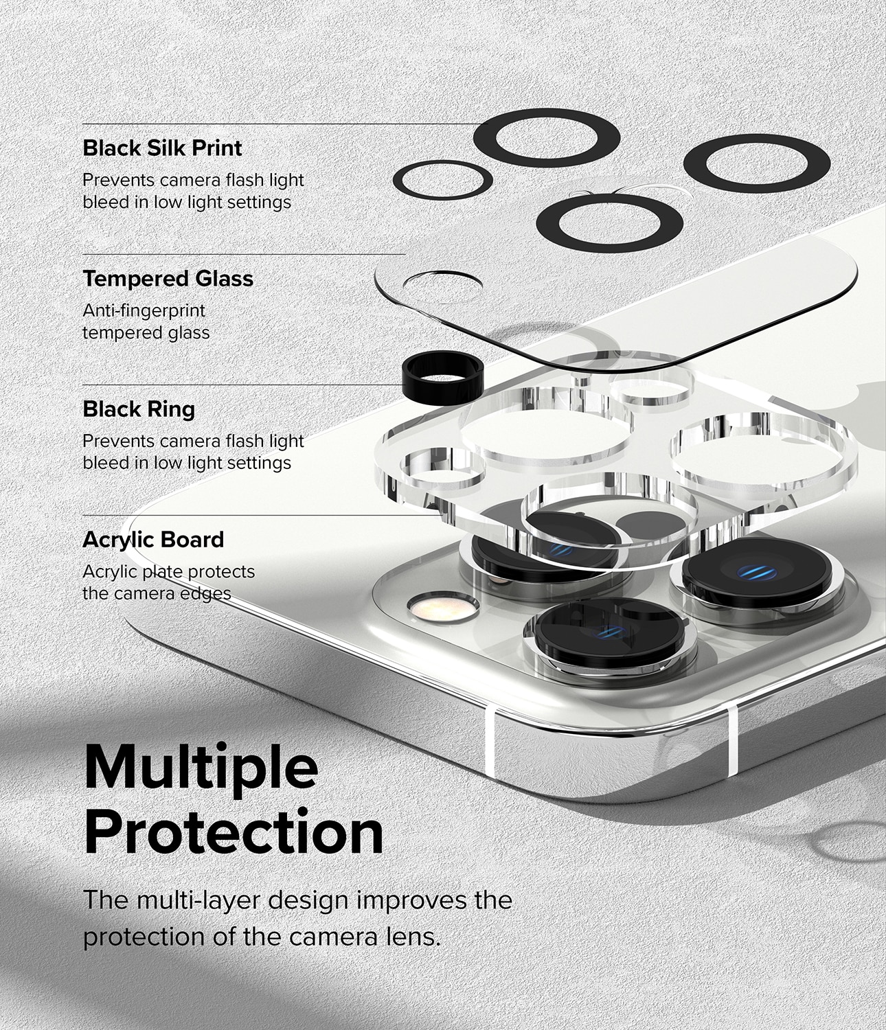 iPhone 14 Pro Max Kameraskydd i glas (2-pack)