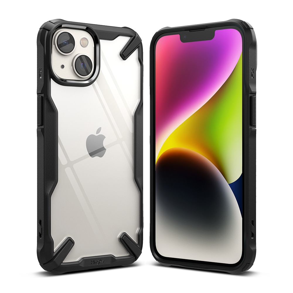 iPhone 14 Fusion X Skal, svart/genomskinlig