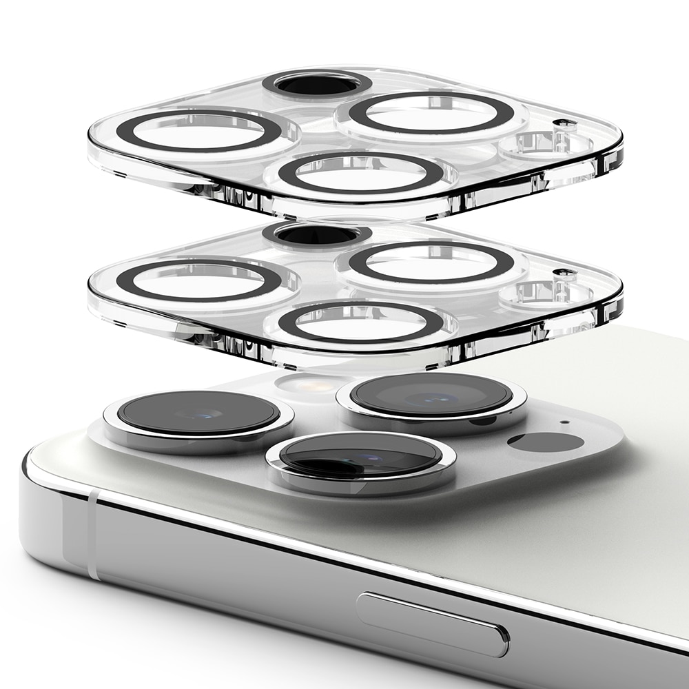 iPhone 15 Pro Max Kameraskydd i glas (2-pack)