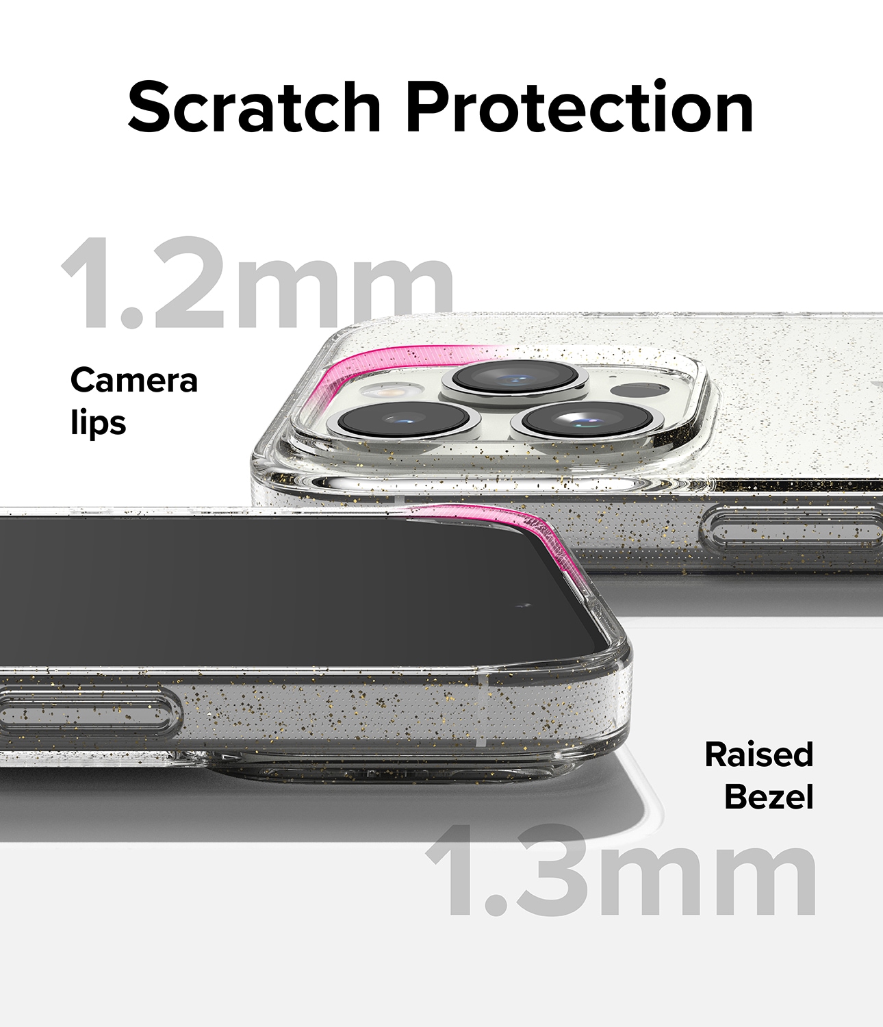 iPhone 15 Pro Air Skal Glitter Clear