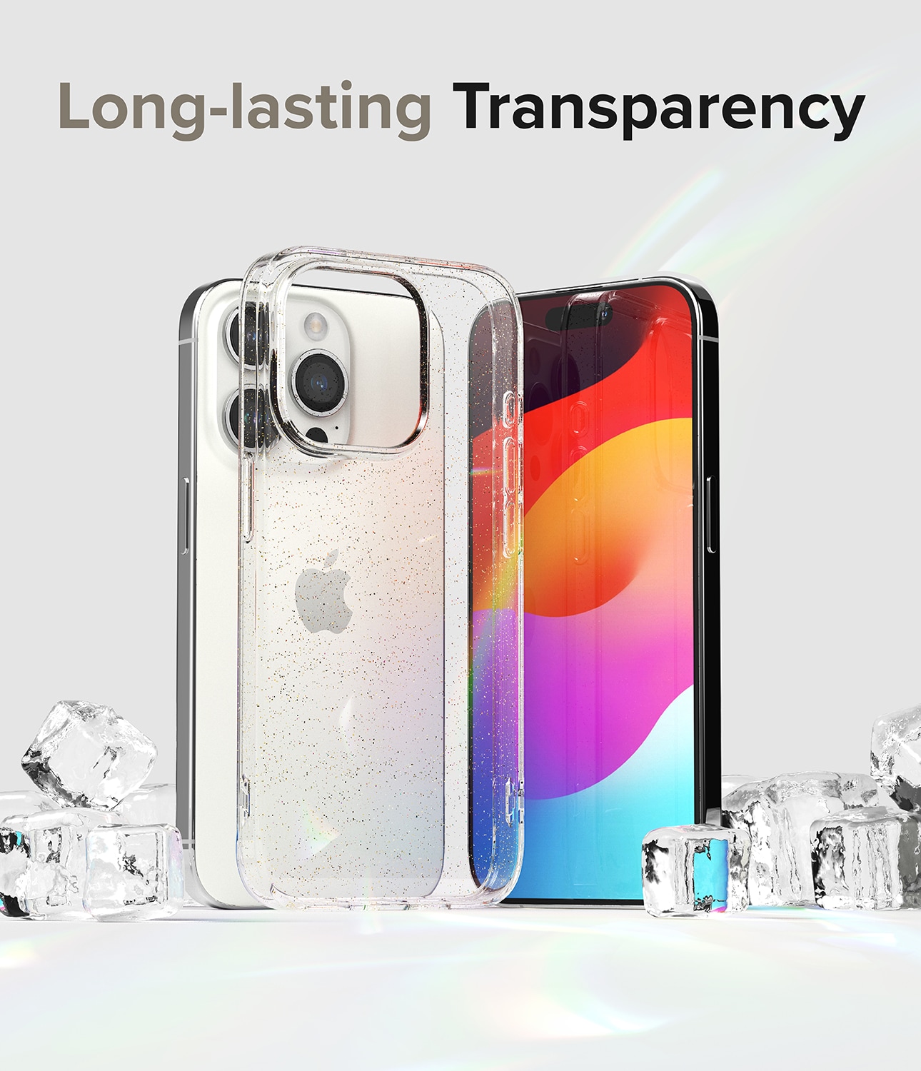 iPhone 15 Pro Air Skal Glitter Clear