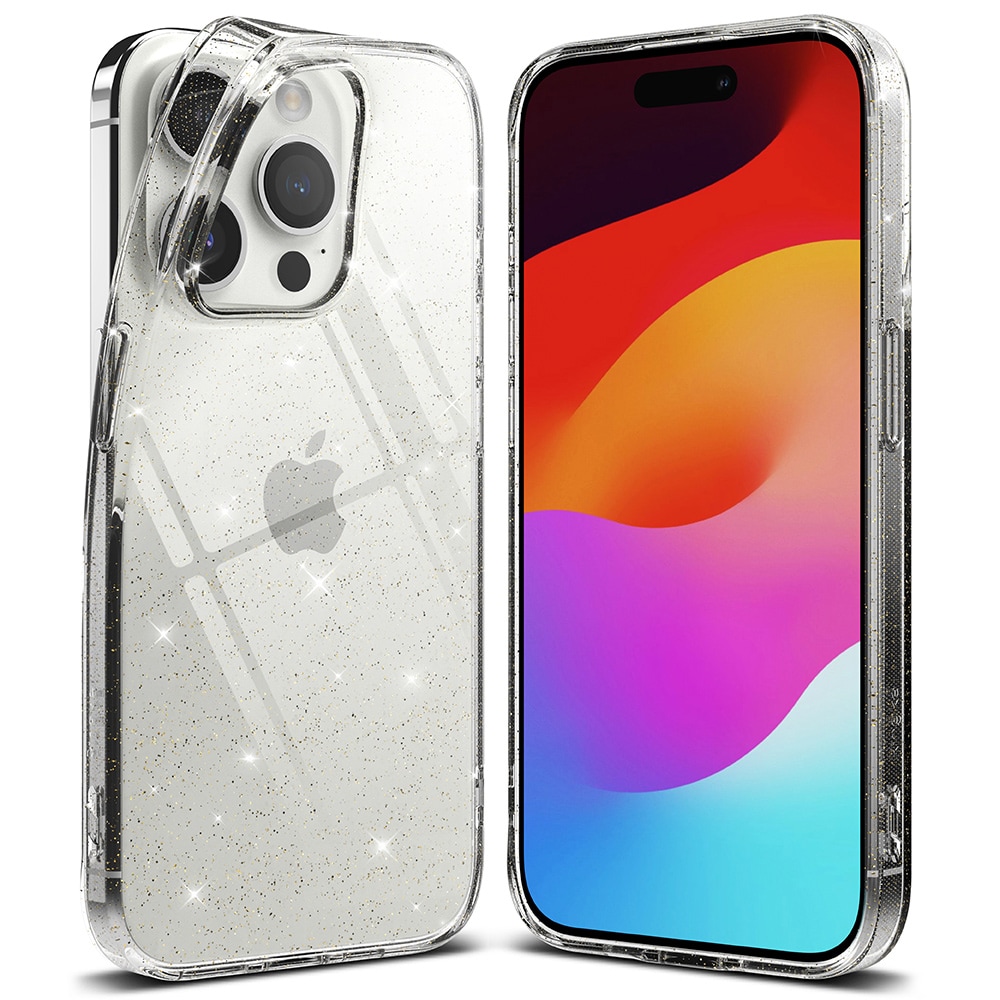iPhone 15 Pro Air Skal Glitter Clear