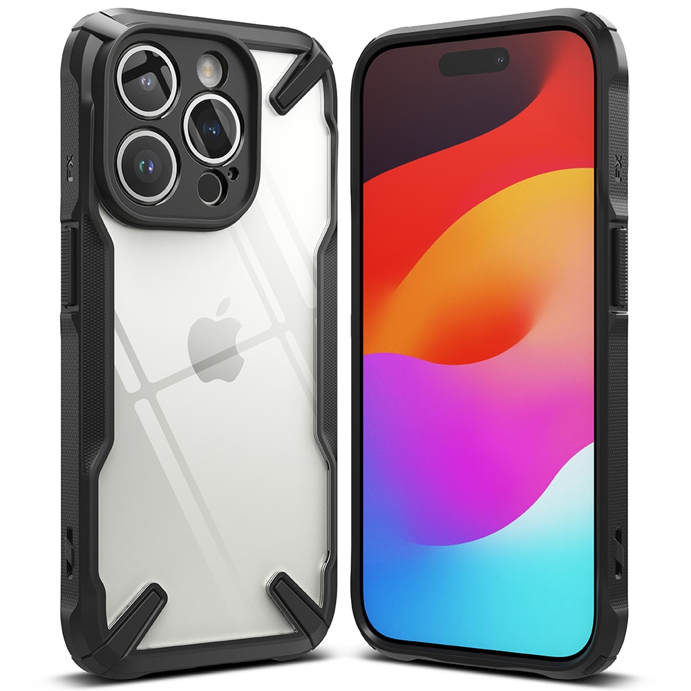 iPhone 15 Pro Fusion X Skal, svart/genomskinlig