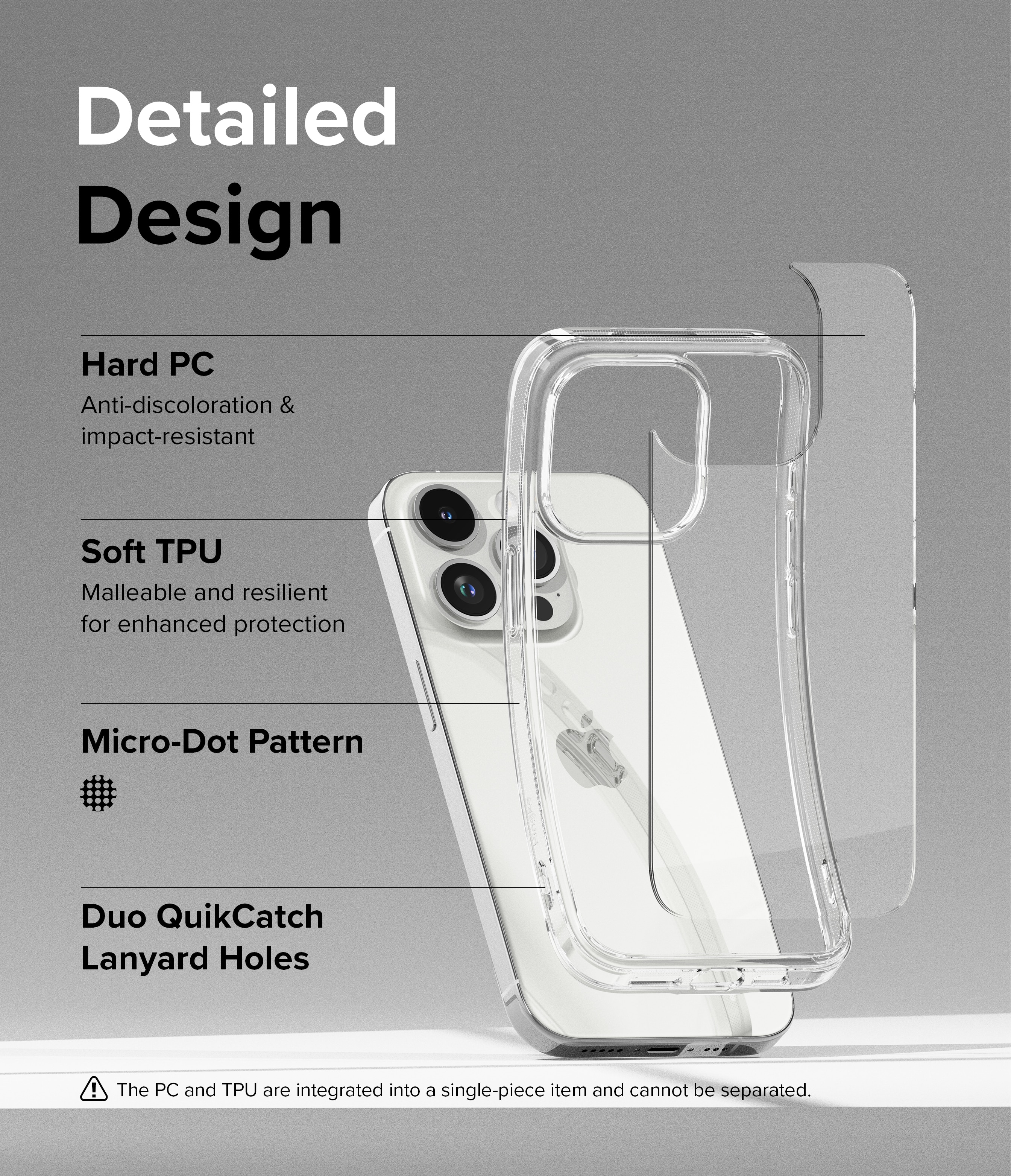 iPhone 15 Pro Max Fusion skal, genomskinlig