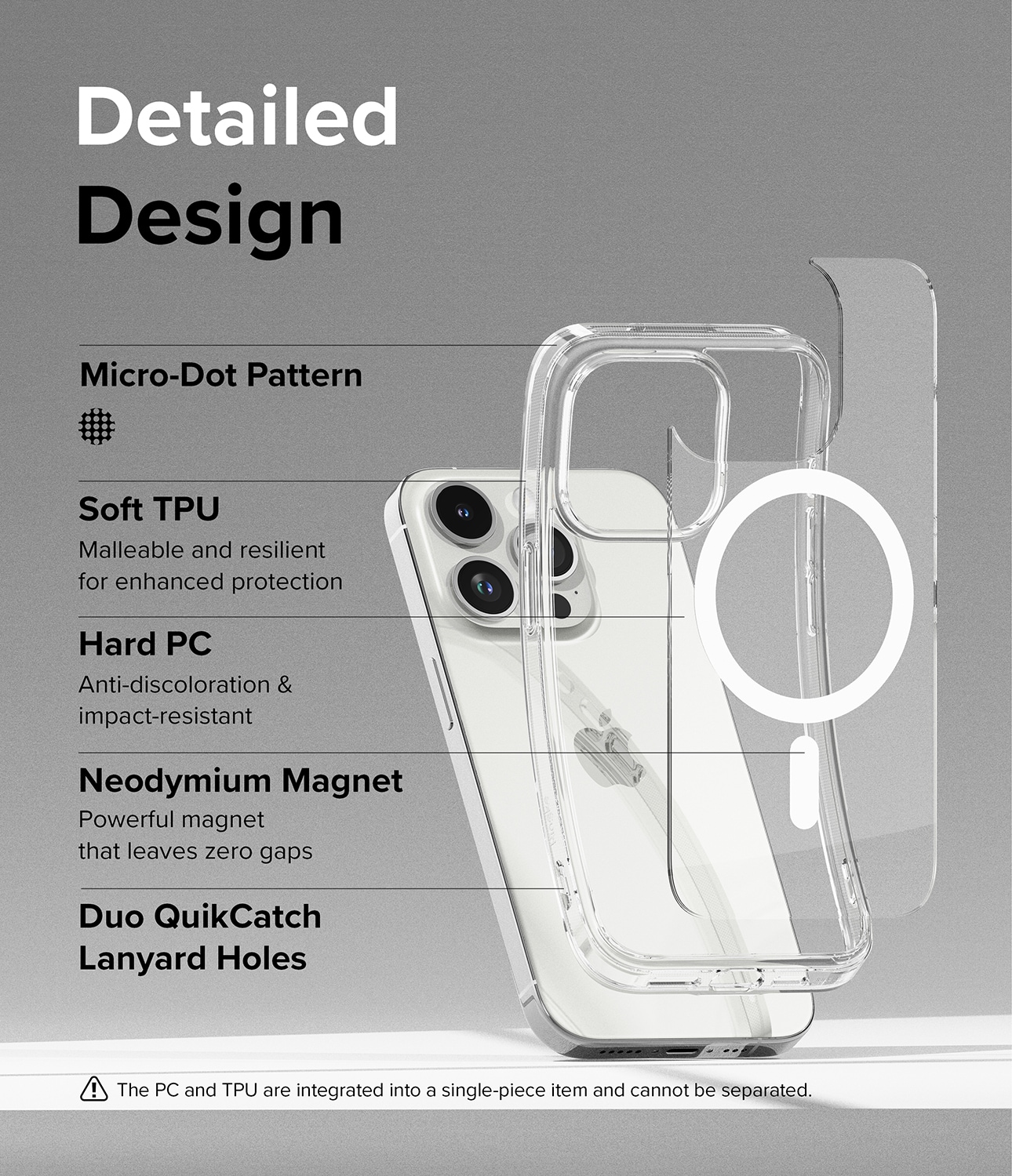 iPhone 15 Pro Fusion MagSafe Skal, Genomskinlig
