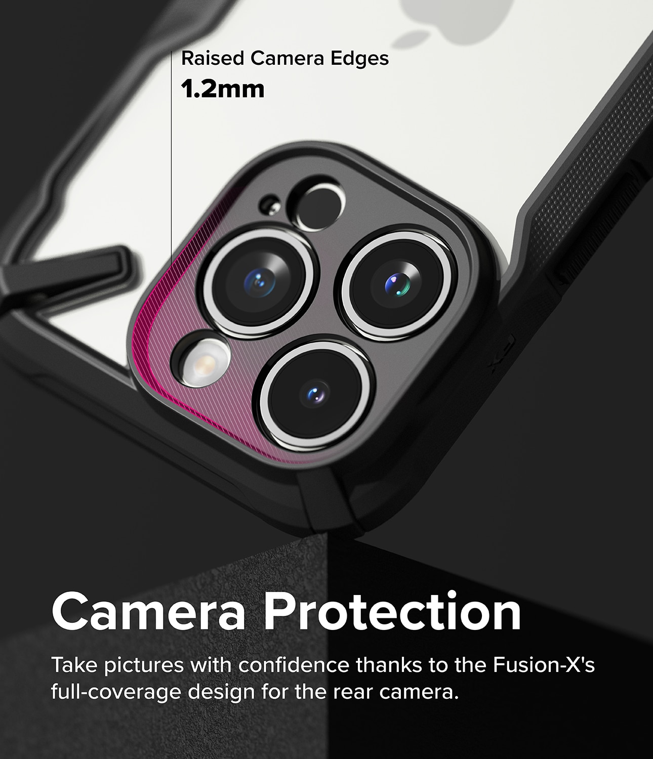 iPhone 15 Pro Max Fusion X Skal, svart/genomskinlig