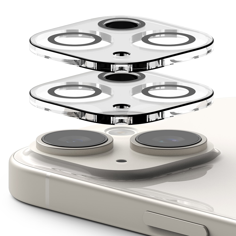 iPhone 15 Plus Kameraskydd i glas (2-pack)