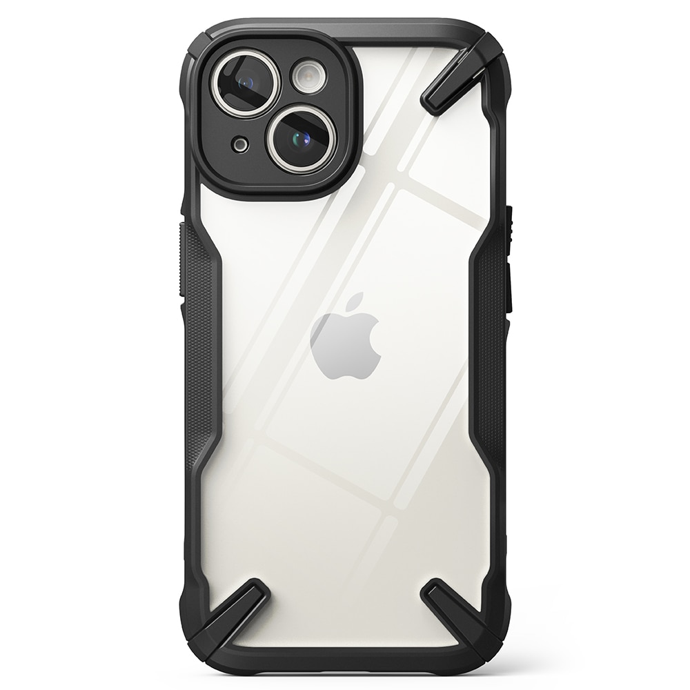 iPhone 15 Fusion X Skal, svart/genomskinlig