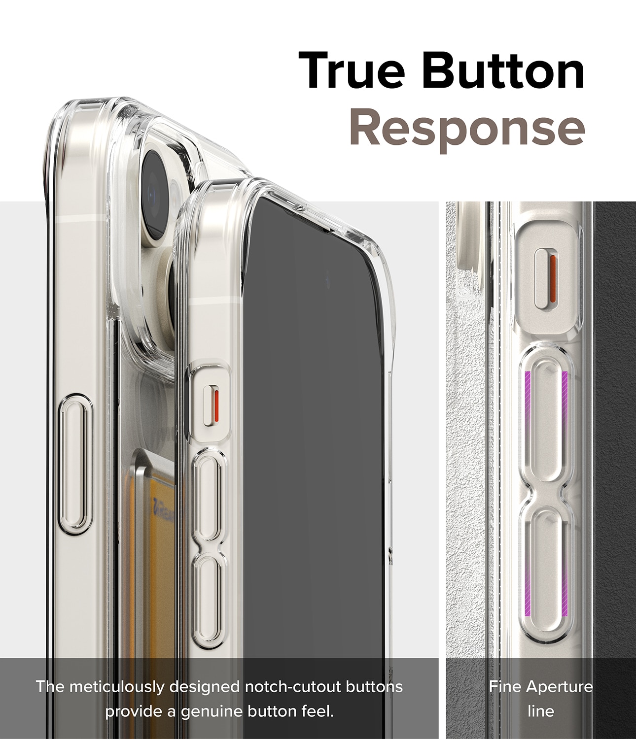 iPhone 15 Fusion Skal med kortfack, genomskinlig