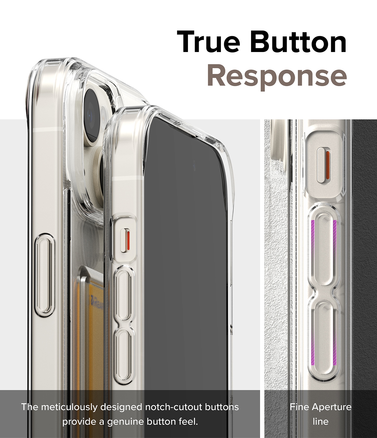 iPhone 15 Fusion Skal med kortfack, Genomskinlig