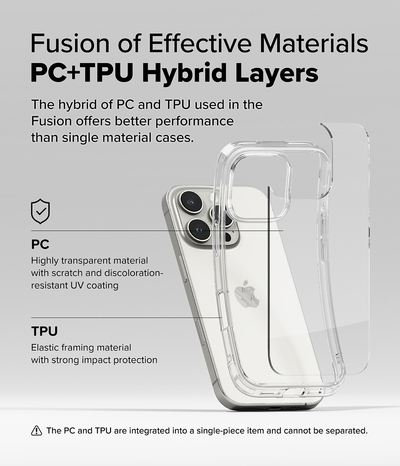 iPhone 16 Pro Max Fusion skal, Genomskinlig