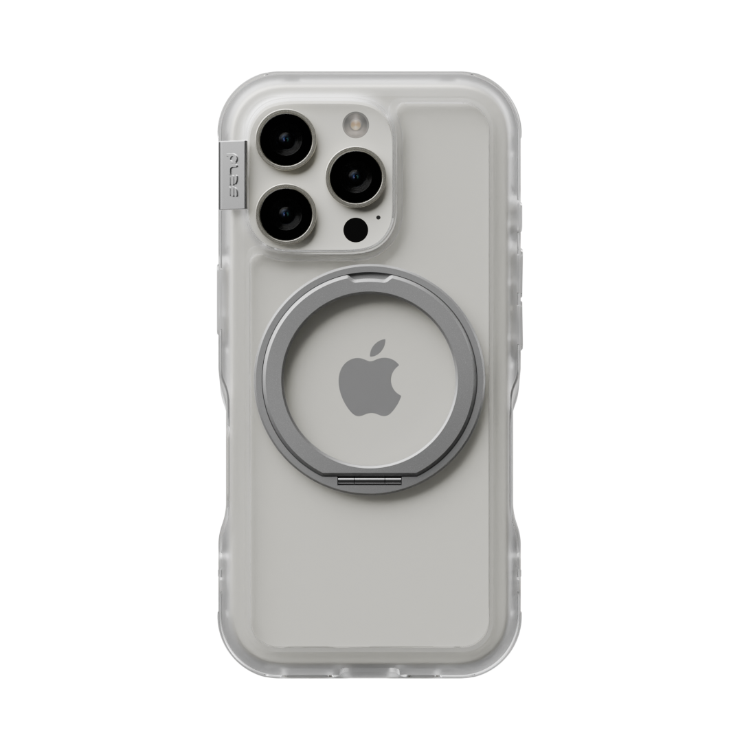 iPhone 16 Pro Arche MagSafe Skal med ställ Matte Clear